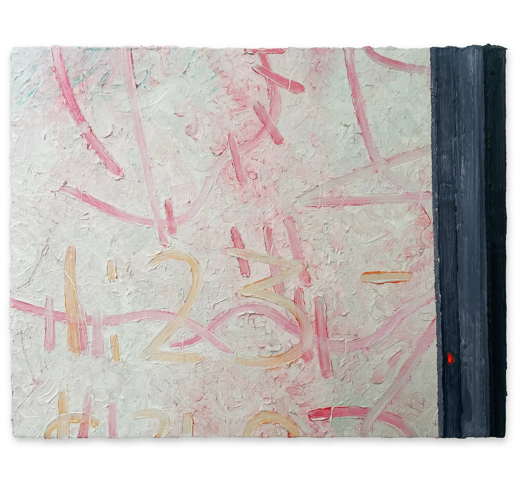  Dry Erase (I hate 1:23), 2025, oil on panel, 11 × 14 in 