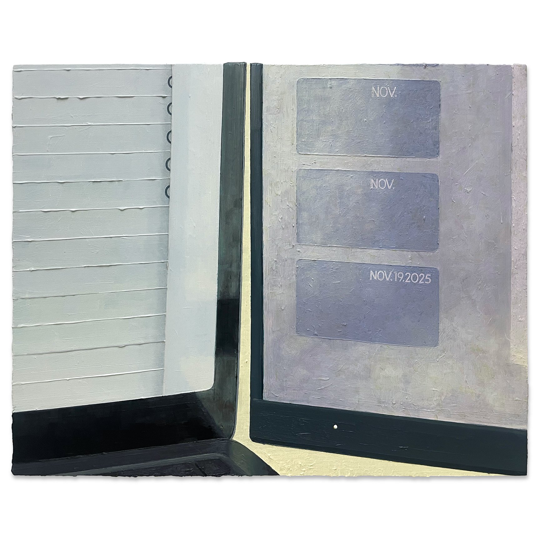  Scope and Sequence, 2026, oil on panel, 24 × 30 in 