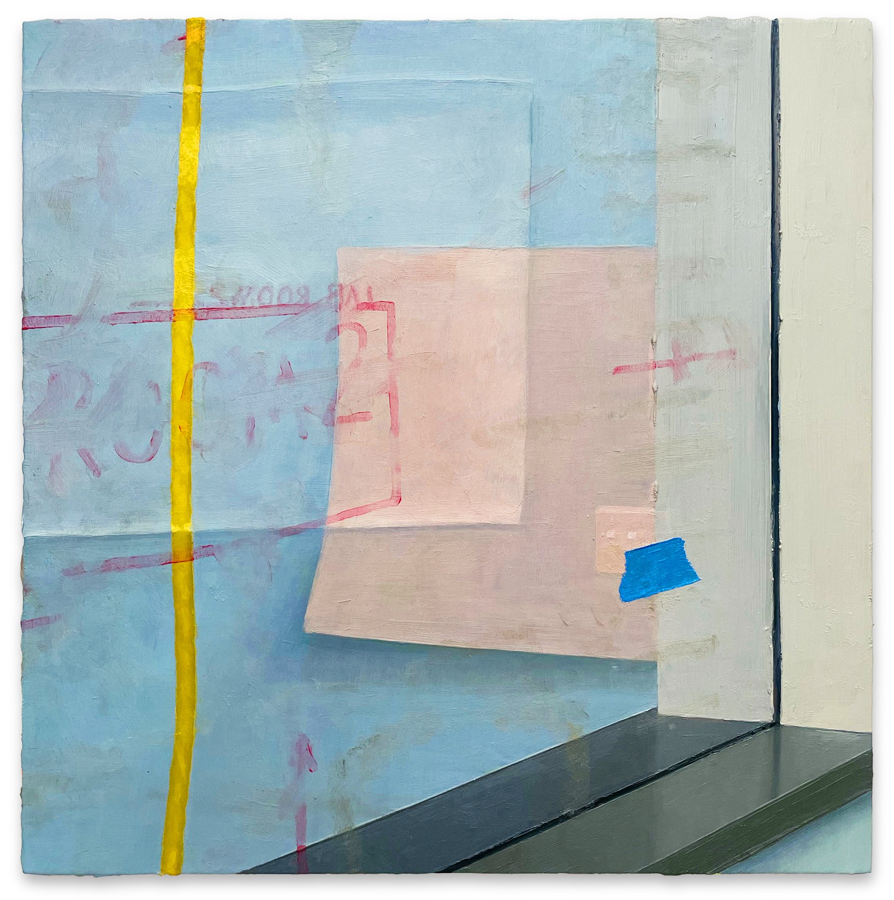  Lab Room 2, 2026, oil on panel, 16 × 16 in 