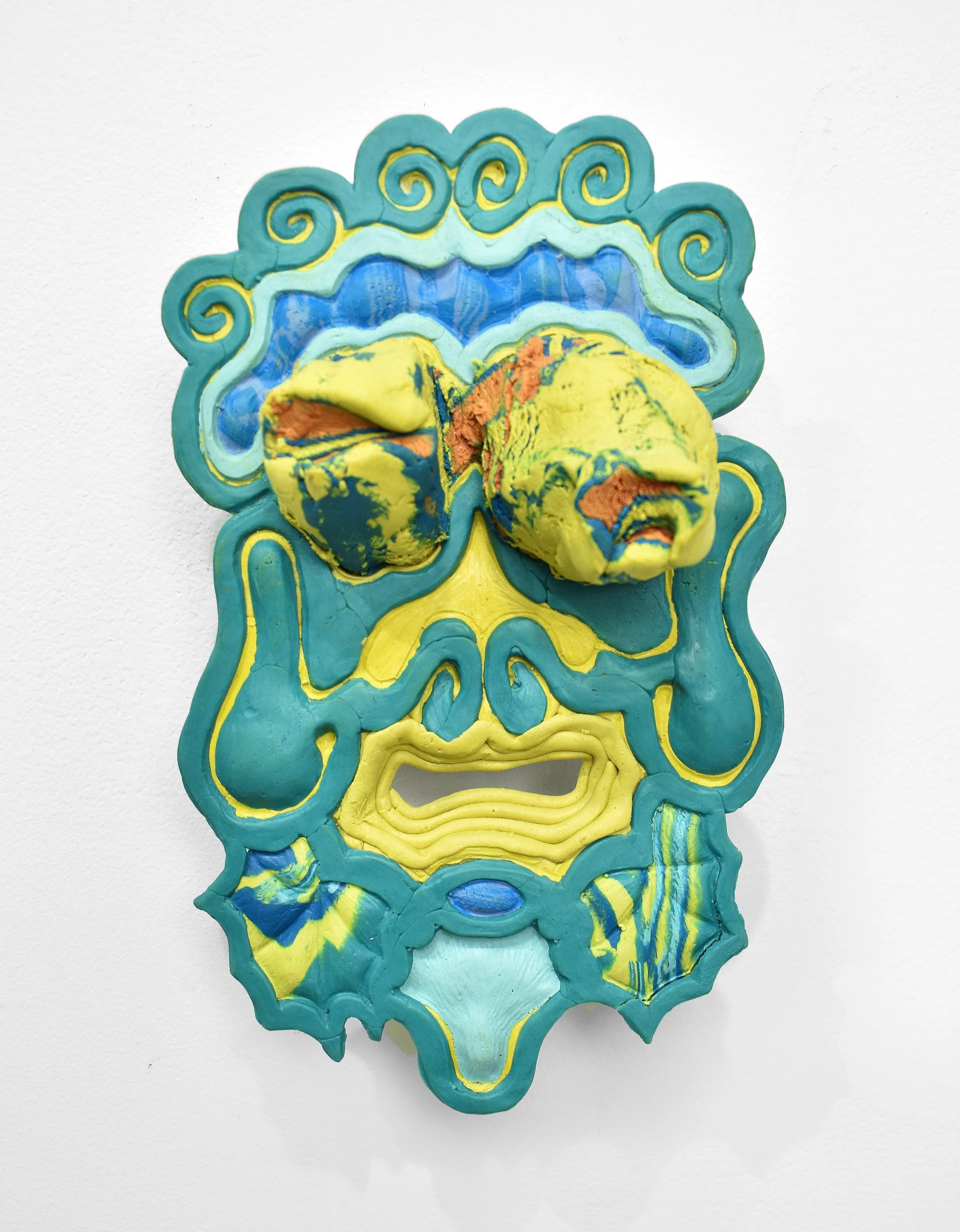  Agog, 2024, 4 3/4 x 8 x 3 1/2, epoxy clay and dispersed pigment 