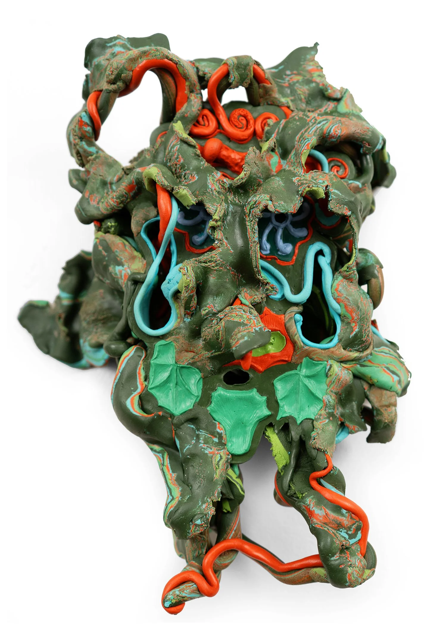  Secret and Singular, 2025, epoxy clay, dispersed pigment, 12 x 10 x 4.25 inches 