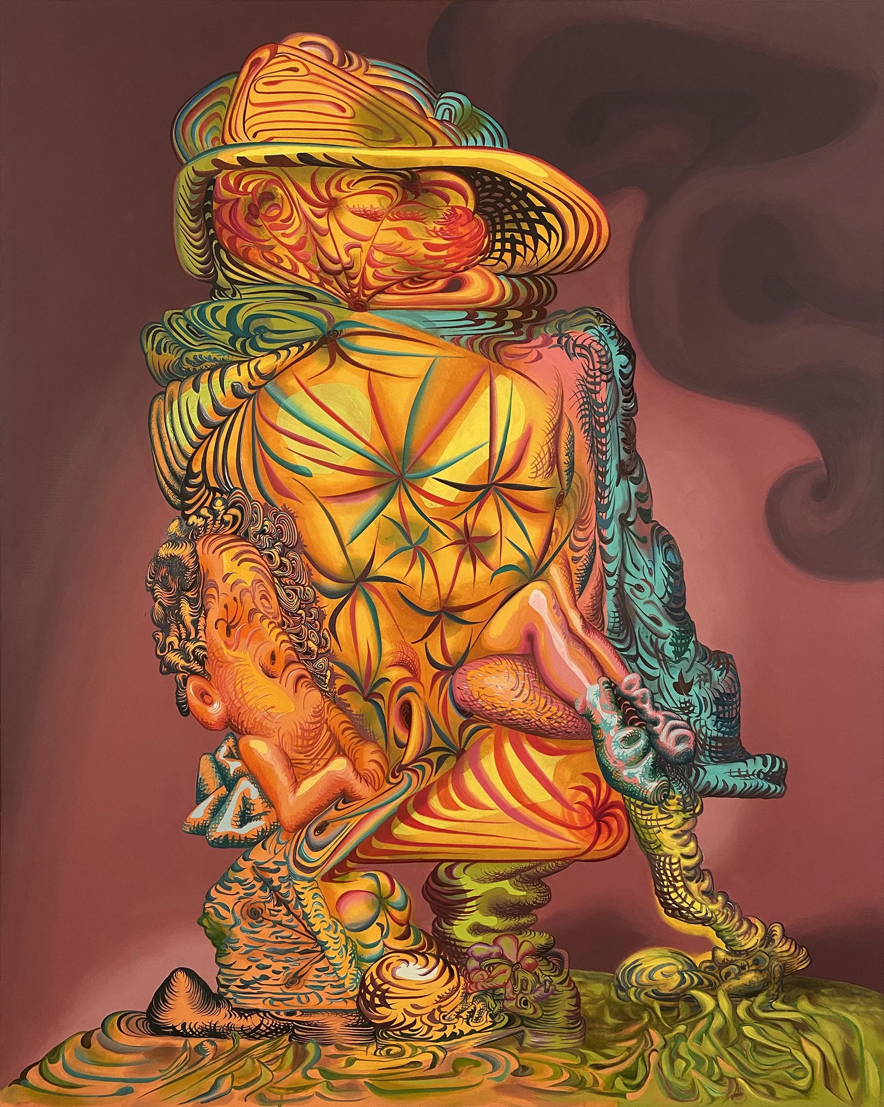   Rescue, &nbsp;2024, acrylic on PVC panel, 60 x 48 inches 