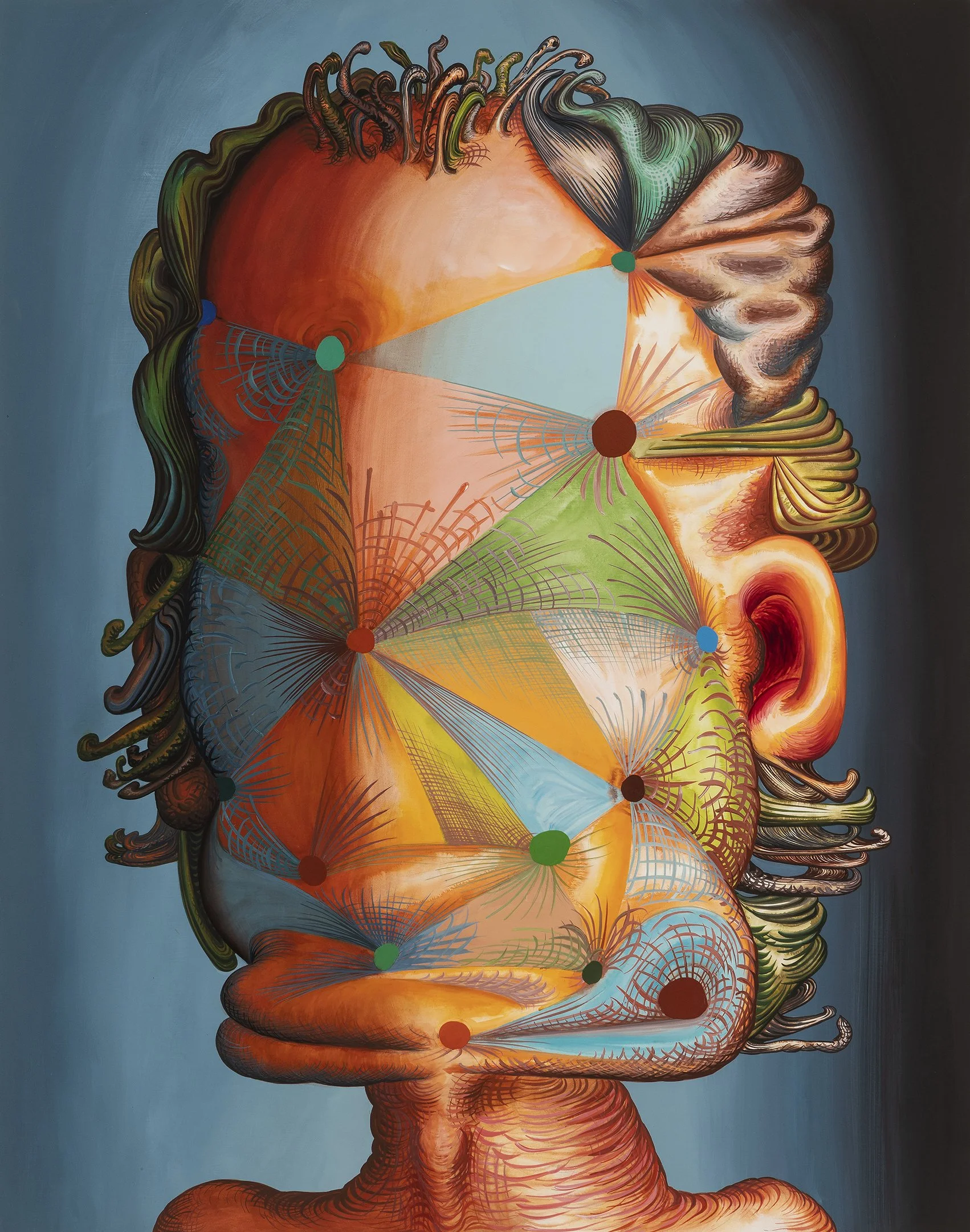   Selfie II , 2024, acrylic on PVC panel, 48 x 38 inches 