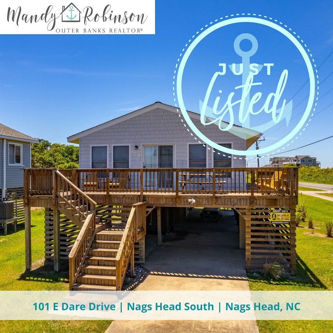 🏖☀️🌾 JUST &bull; LISTED 🌾☀️🏖
.
The cutest beach house in south Nags Head just hit the market! 🥰
.
The current owners have loved this home for the past 39 years and have made beach memories here that will last a lifetime. ✨ They&rsquo;ve decided 