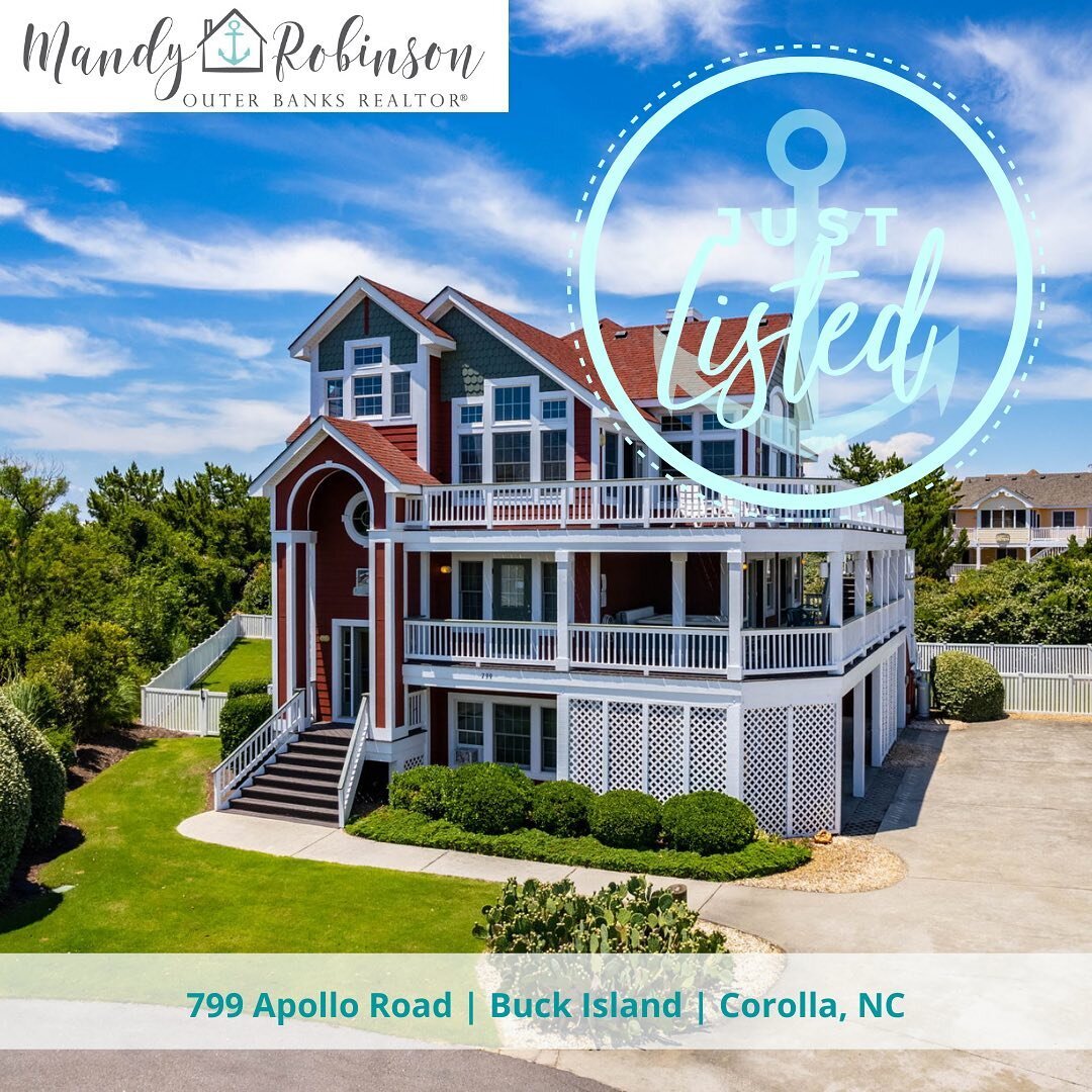 🔥‼️NEW LISTING ALERT‼️🔥
&bull;
Welcome to 799 Apollo Road. Located in the private ocean side community of Buck Island in Corolla, NC! This home + this location = EVERYTHING you need for the perfect #corollanc vacation home! 🌊☀️🏖
&bull;
▫️ 6 Bedro