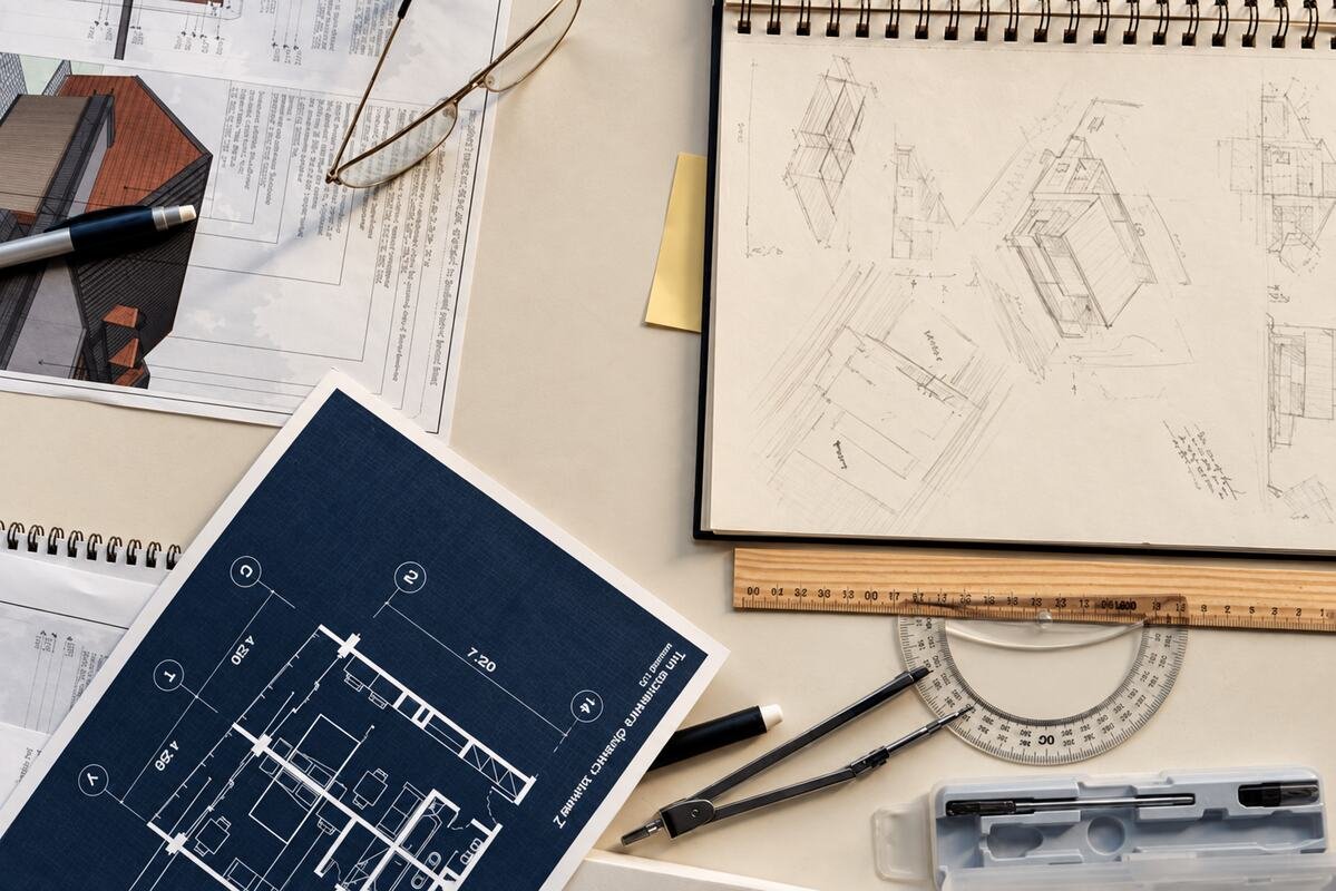 Architectural roofing plans and blueprints prepared for an insurance review in Fort Worth, Texas