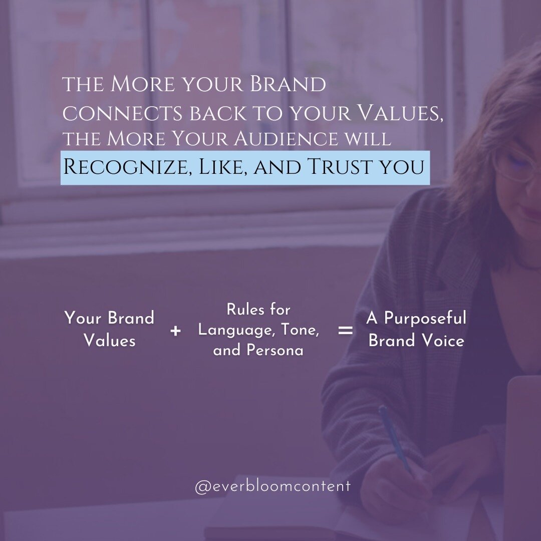 Want to build more trust with your audience? 
Think about this: 
You can't just say your business holds a certain value; you need to sound like it too 📢

Community? The purpose of your content could be to create connection between your audience memb