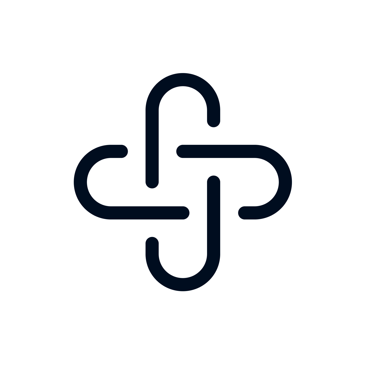 An abstract interlinked icon