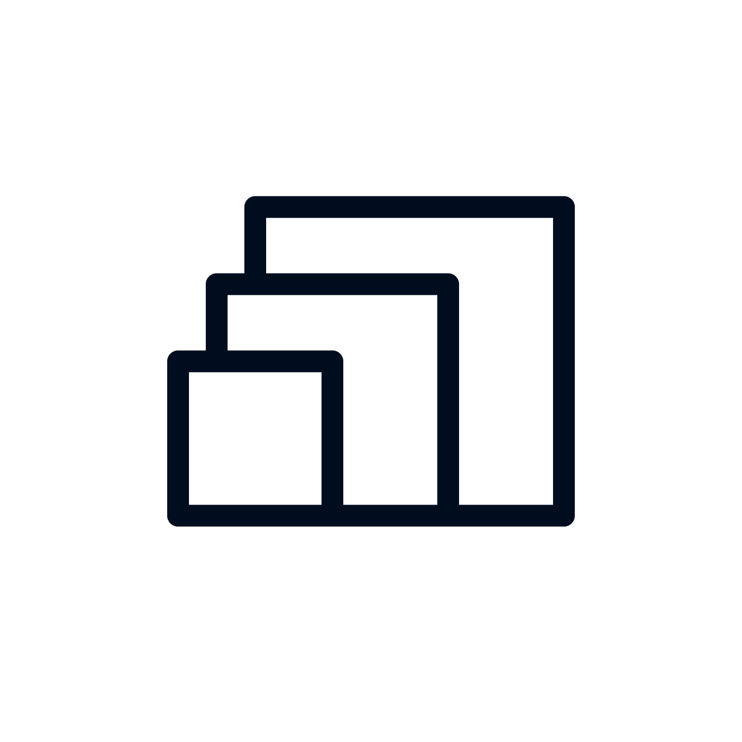 An abstract boxes icon