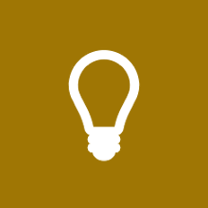 A lightbulb icon
