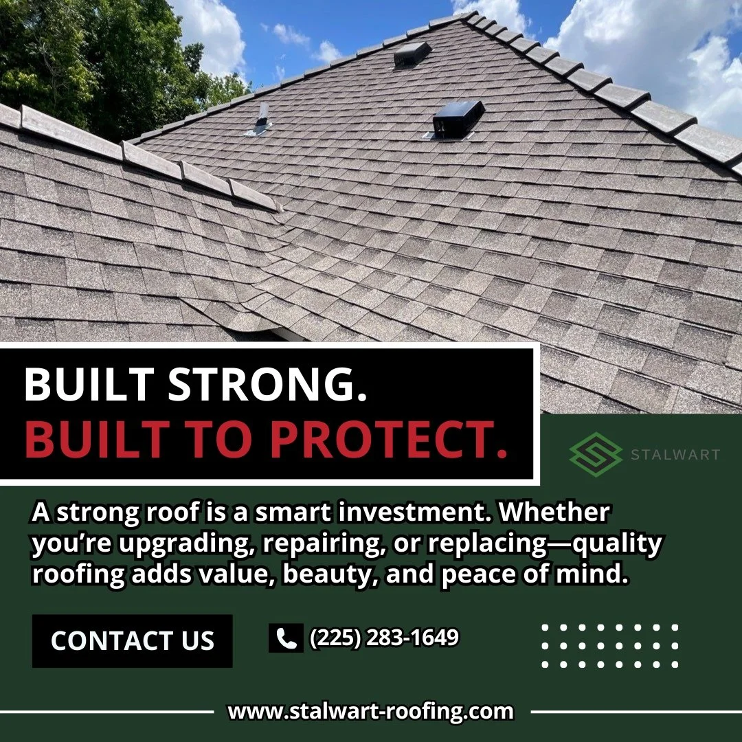 🏠💪 Built Strong. Built To Protect.

A quality roof is more than just shingles. It is long term protection, added property value, and peace of mind for your family.

At Stalwart Roofing, we deliver dependable roofing solutions backed by skilled craf