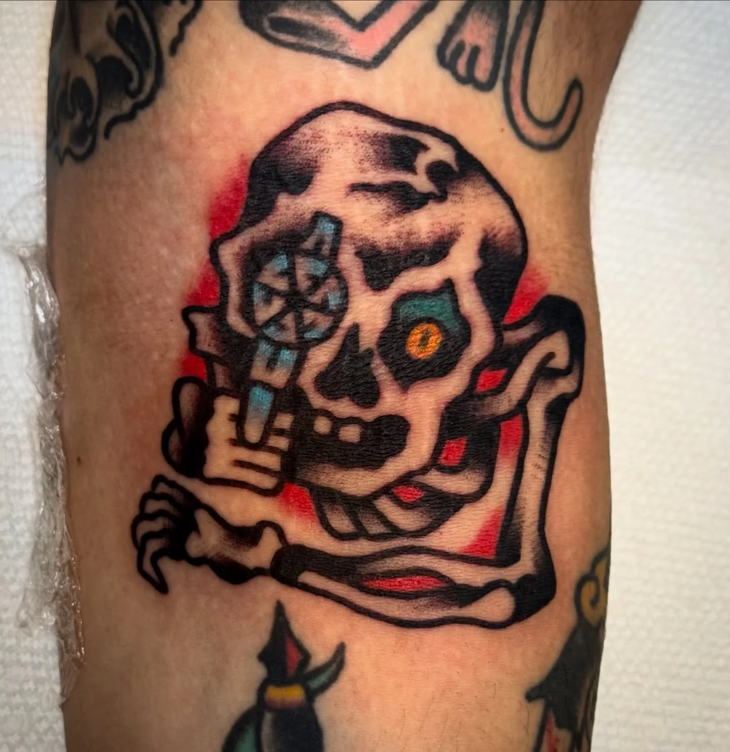 Ditch boy made @iloveyoutattooparlour a few weeks ago. I&rsquo;ll be back in California at the end of the month, shoot me a message if you want to get tattooed ☠️