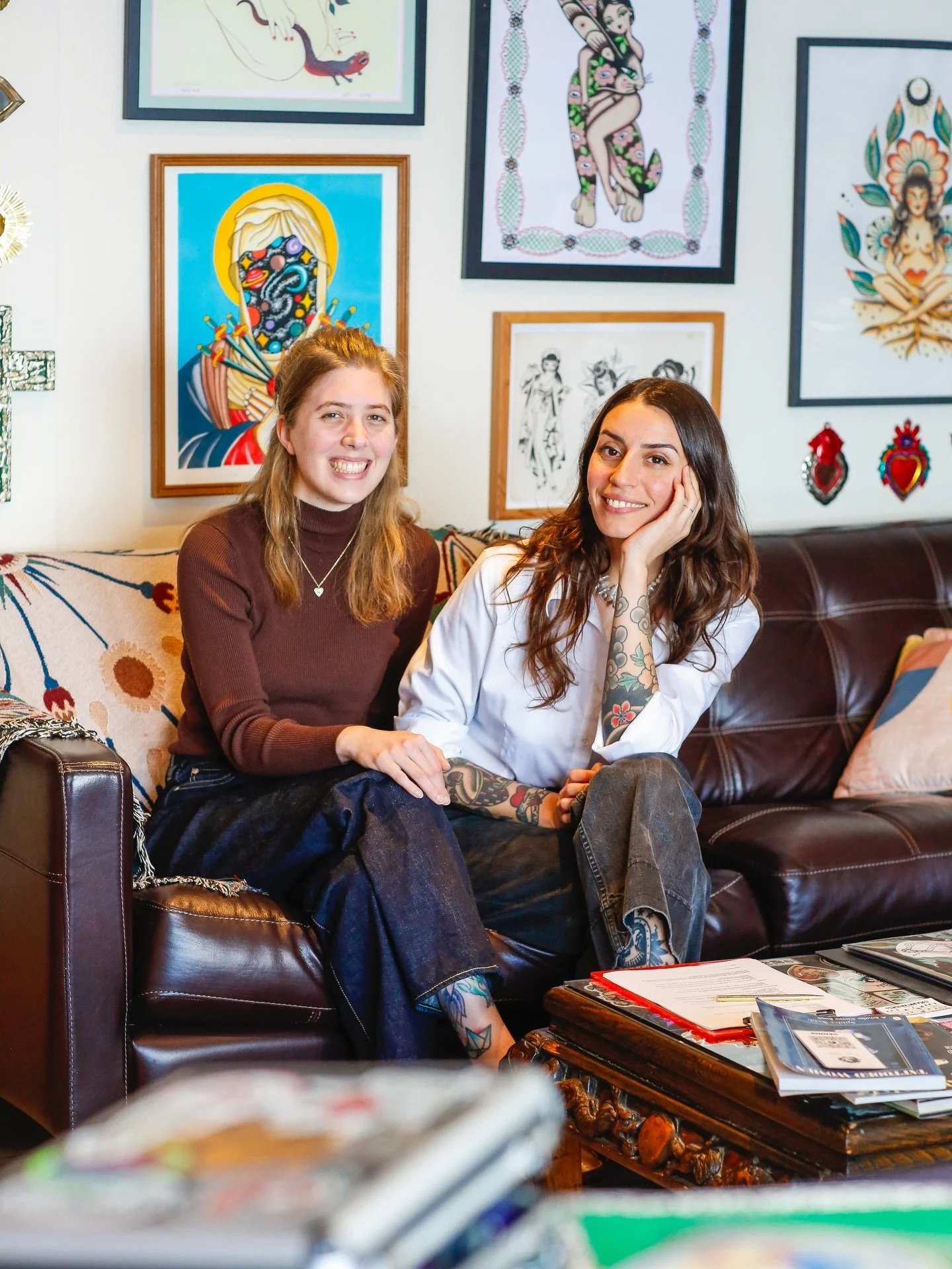 The other day, @maddy.rosehill and I were captured at our tattoo space @blackrabbittattoolangley, by the beautiful eye of @faragephotography 🌹