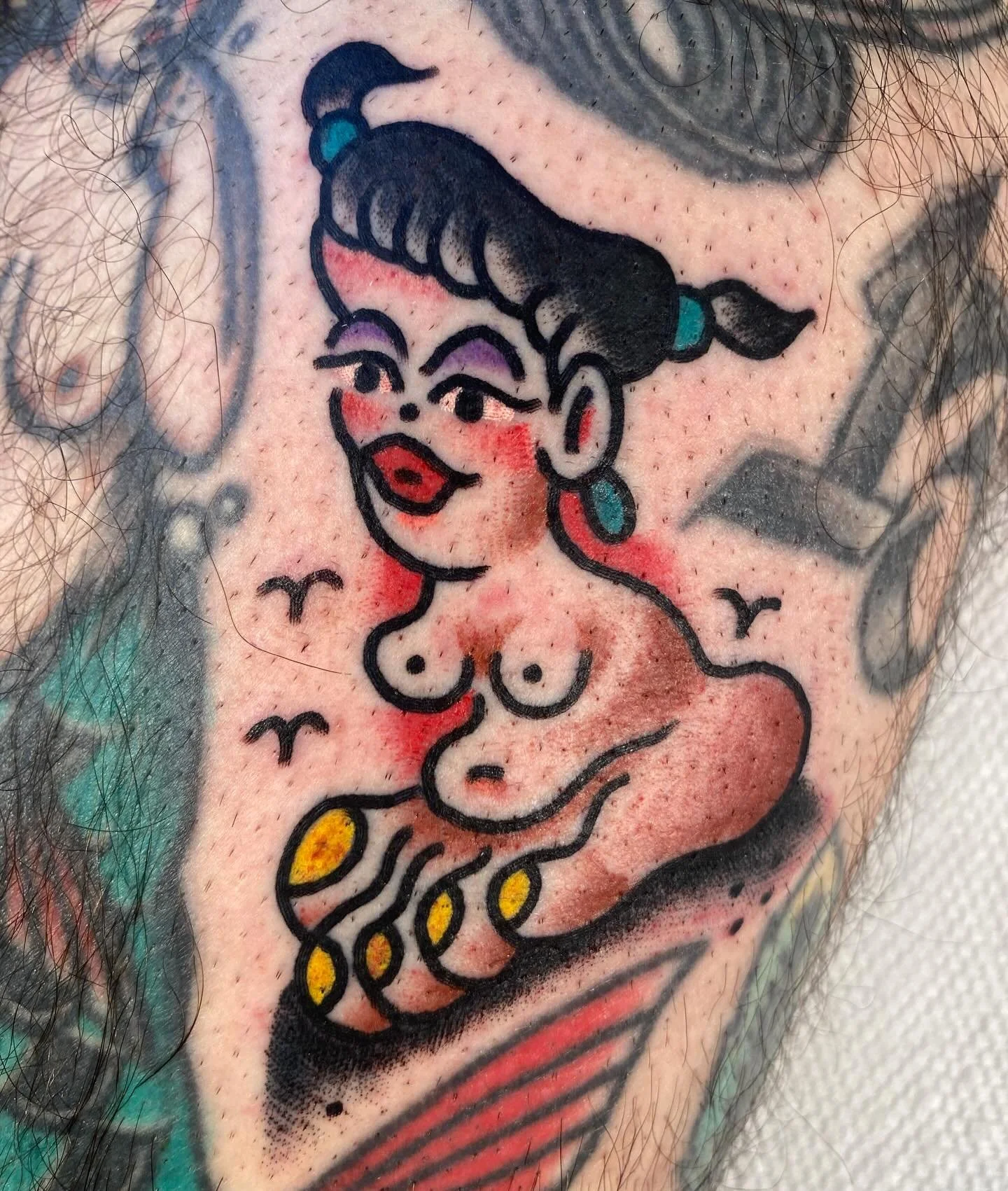 pig tails up spring has sprung! On my friend @rafaelcavicchioli Made today @36thstreettattoo thanks for looking 👀