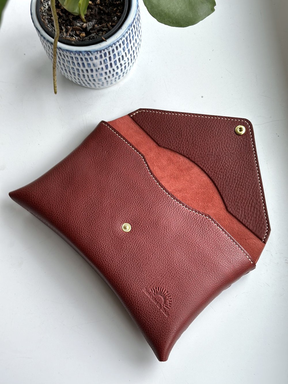 Leather Women Envelope Clutch - RECNEPS DESIGN