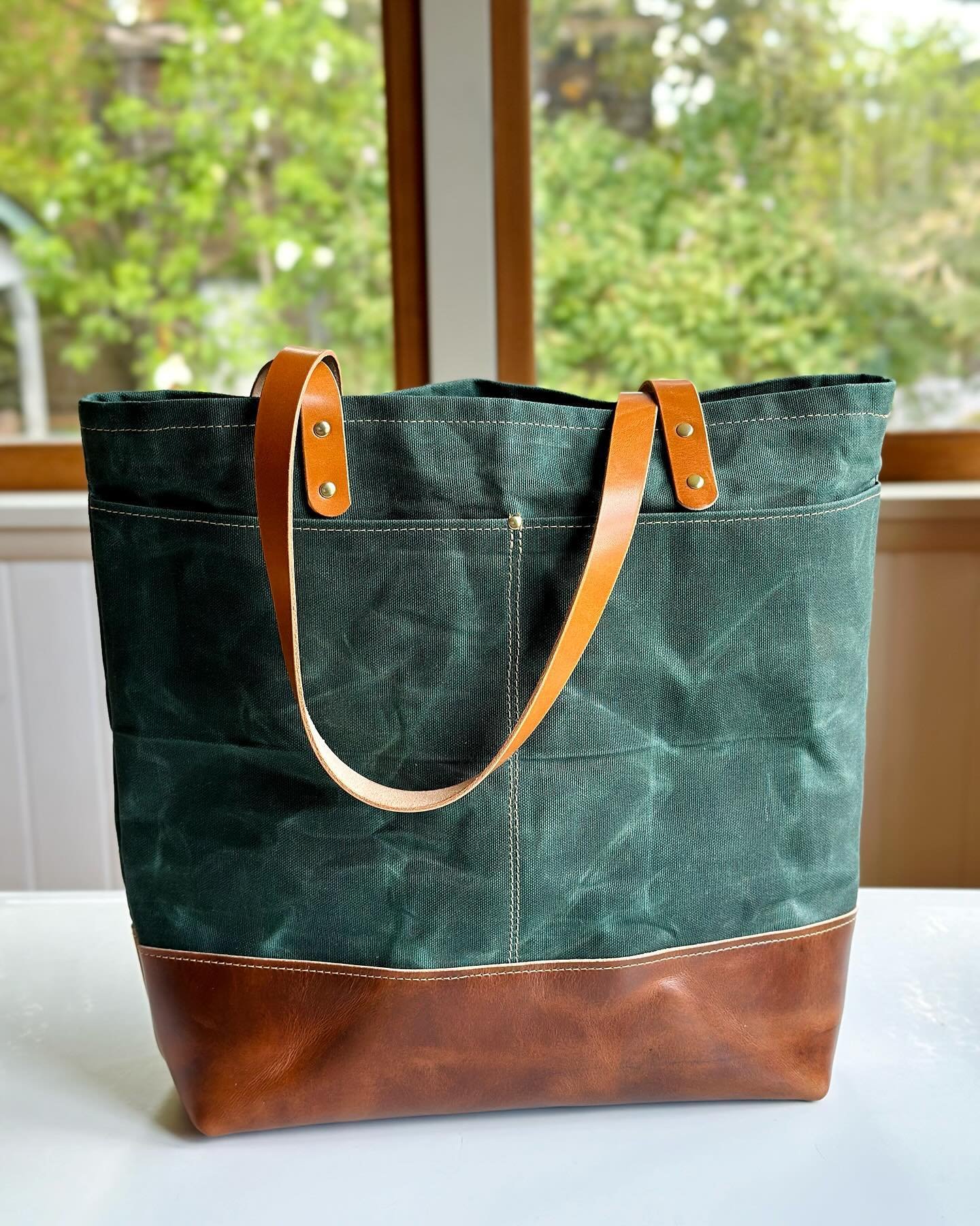 This bag is going to last a long time.  I decided to make a few of these waxed canvas totes because they are basically the best everyday bags!  Hoping to have a few at the next event, the Camano Island Mothers Day Festival, happening May 10th-12th. ?