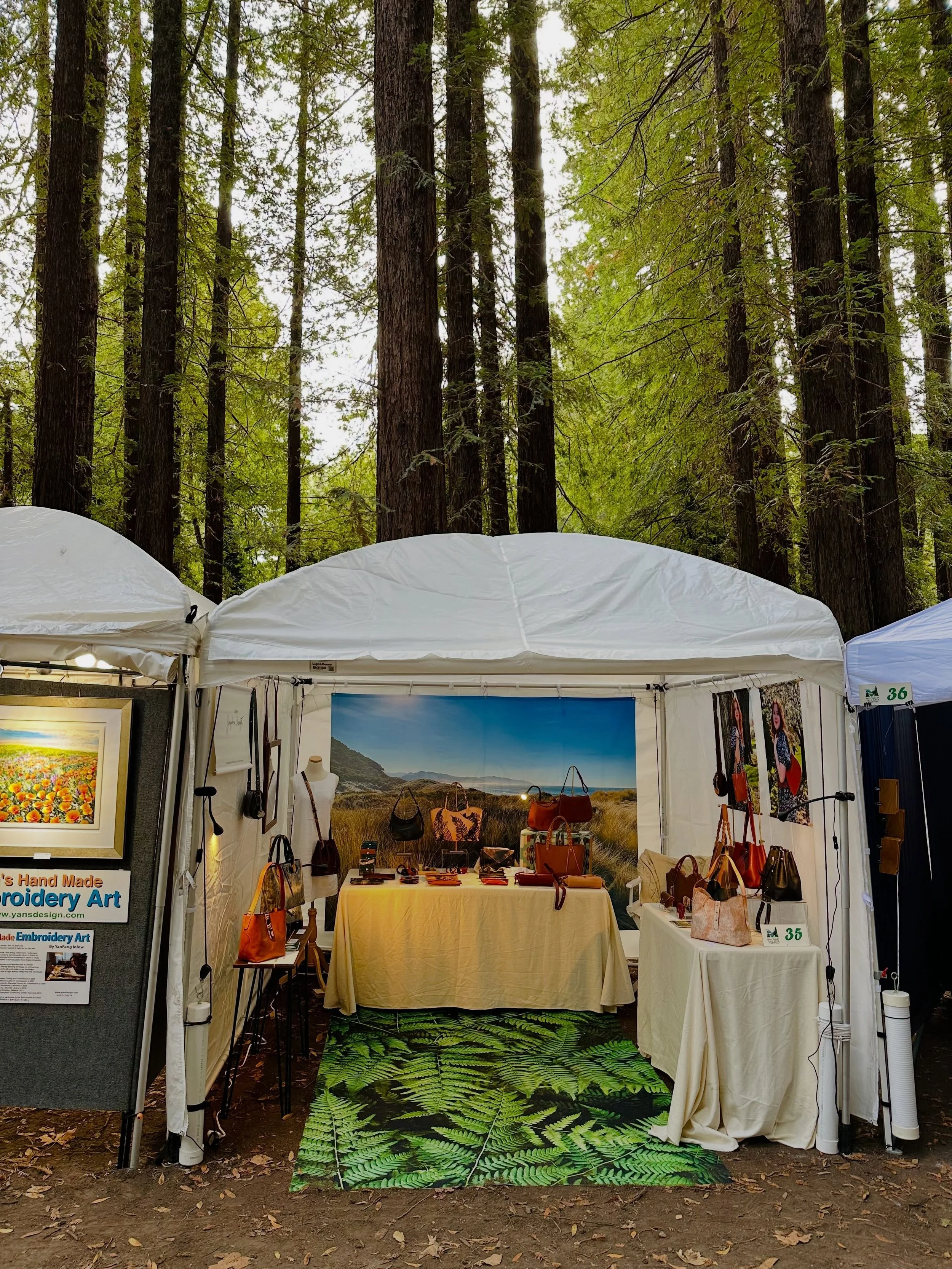 Thank you to @millvalleyfallartsfestival for hosting such a wonderful event in the most spectacular setting this past weekend! ☀️. 
The community support for the arts in Mill Valley is truly impressive and my cheeks were sore from smiling and engagin