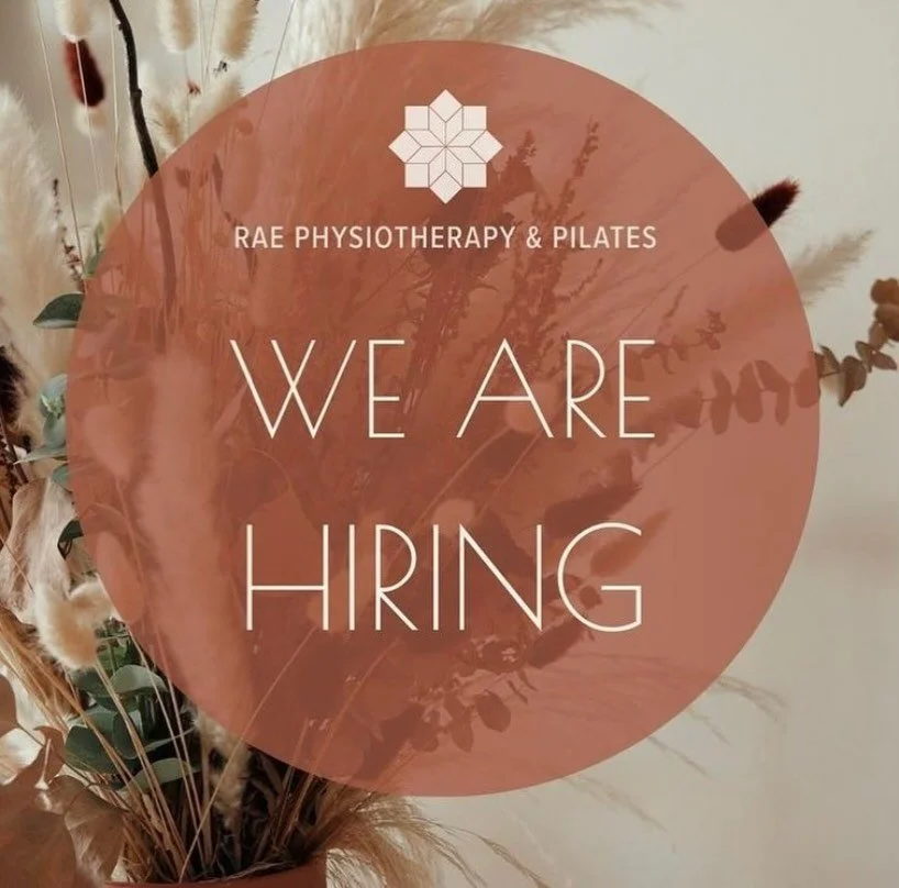 We&rsquo;re hiring a Physiotherapist at Rae Physiotherapy &amp; Pilates ✨

We&rsquo;re looking for a physiotherapist who is excited about working with &amp; learning about hypermobility and complex, sensitive systems.

Ideal experience or interest in