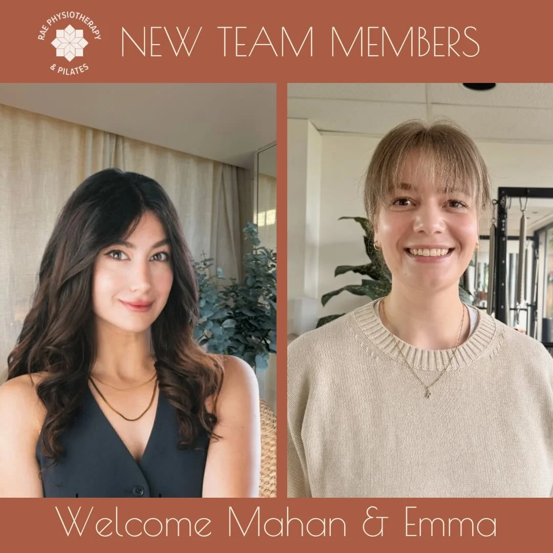 We&rsquo;re growing our team at Rae Physiotherapy + Pilates!

Join us in extending a warm welcome to  Mahan Shahrooie and Emma Gerrard to the clinic.

Both bring a strong clinical background and a thoughtful, full-body approach to care. They will be 