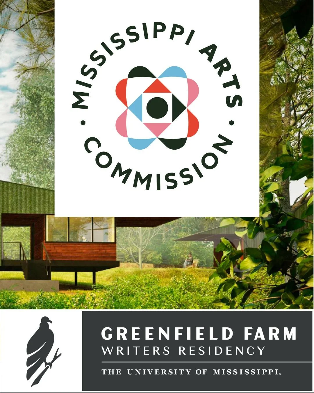 We're honored to share that @msartscommission has awarded a $500,000 Building Fund for the Arts grant to the University of Mississippi Research Foundation for the construction of an overnight writer studio at Greenfield Farm Writers Residency. 

Link