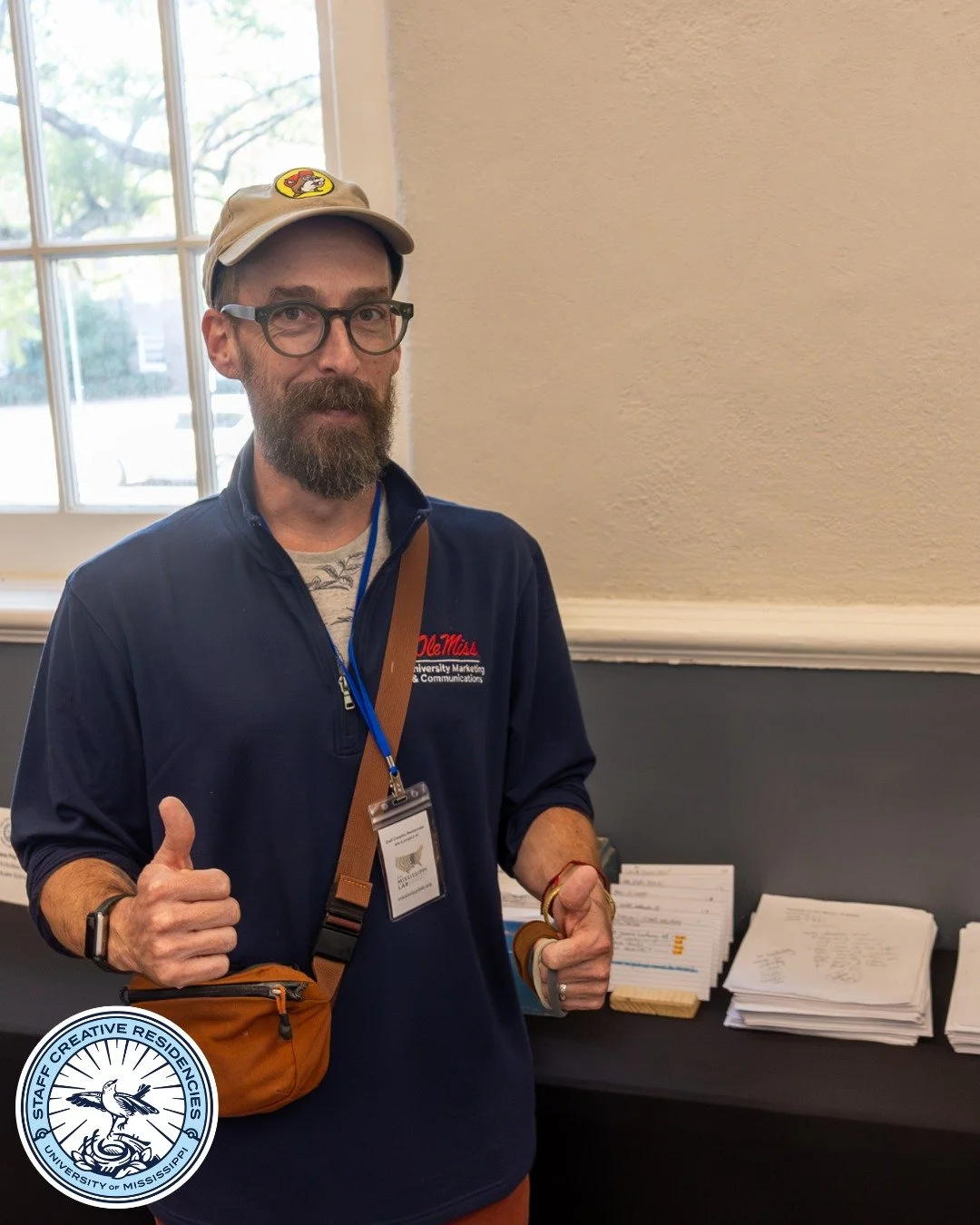 Presenting Staff Creative Residencies 2025 awardee Andrew Freiman, Manager of Web Content in Marketing and Communications. 

With the help of the Staff Creative Residencies program, Andrew developed a mystery novel set in the near future that follows