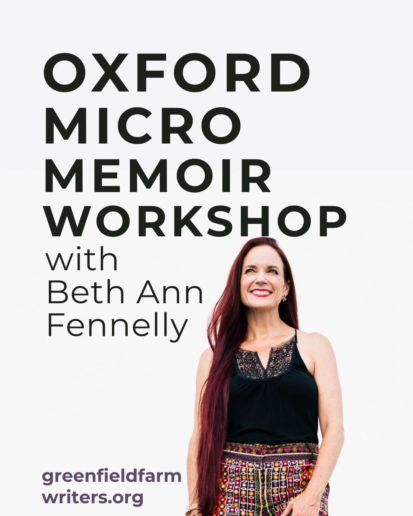 Join us next week at the Lafayette County and Oxford Public Library (401 Bramlett Blvd., Oxford, MS) for How to Distill Your Big Oxford Life into a Micro Memoir. 

During this interactive one-hour session, @bethannfennelly of Oxford, author of two bo