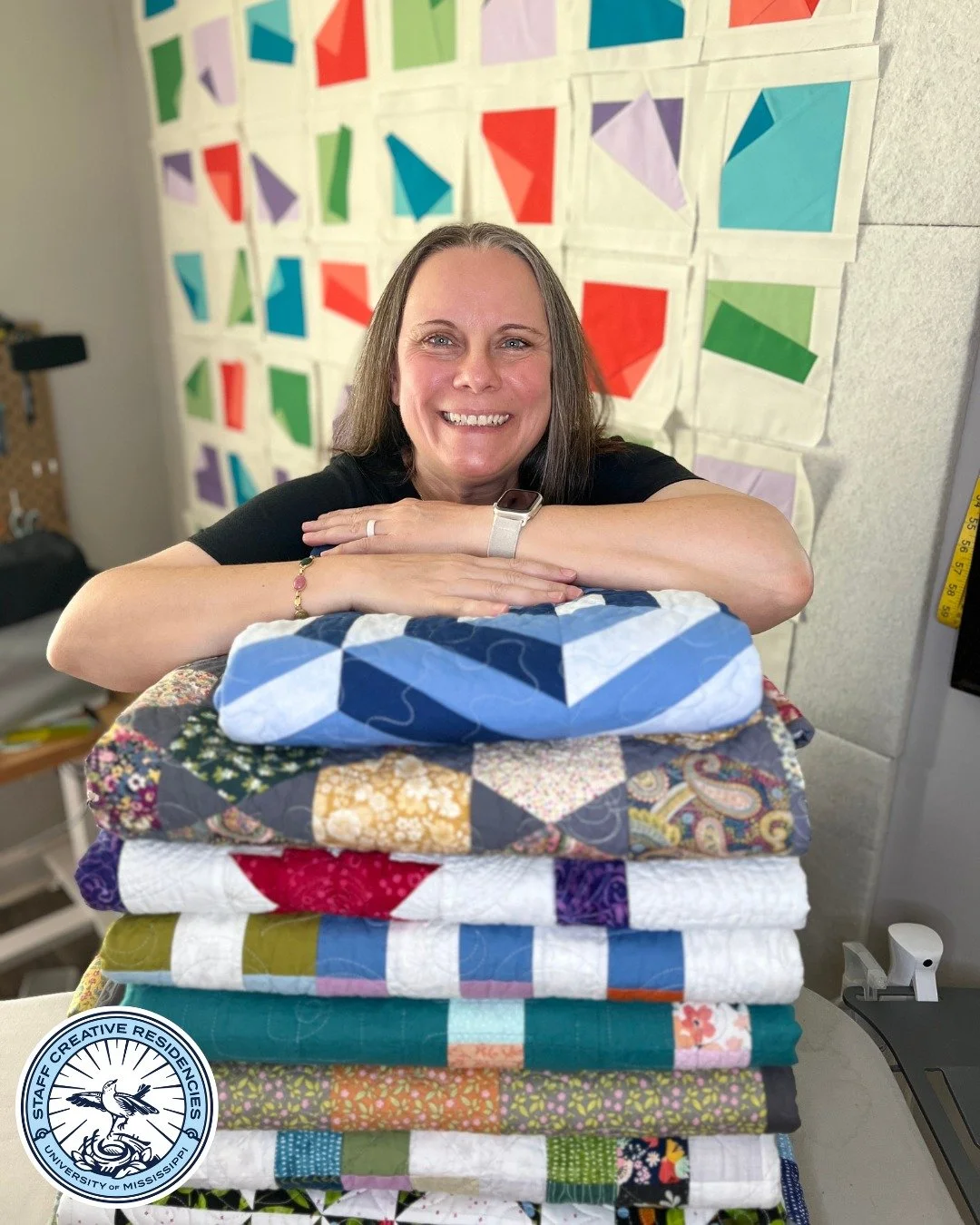 Presenting Staff Creative Residencies 2025 awardee Mandy Dowdy, Administrative Coordinator I / ACM Coordinator in Geology &amp; Geological Engineering.

With the help of the Staff Creative Residencies program, Mandy practiced machine quilting.

&ldqu