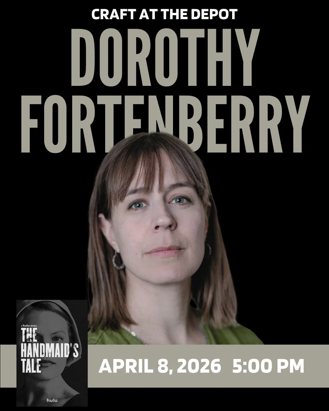 All writers (and aspiring writers) are invited to a Craft at the Depot with @dorothy410berry, playwright, writer &amp; producer for The Handmaid's Tale. 

April 8, 2026 
5:00 pm
Oxford University Depot
101 Depot St, Oxford, MS

SECRETS, LIES, &amp; O