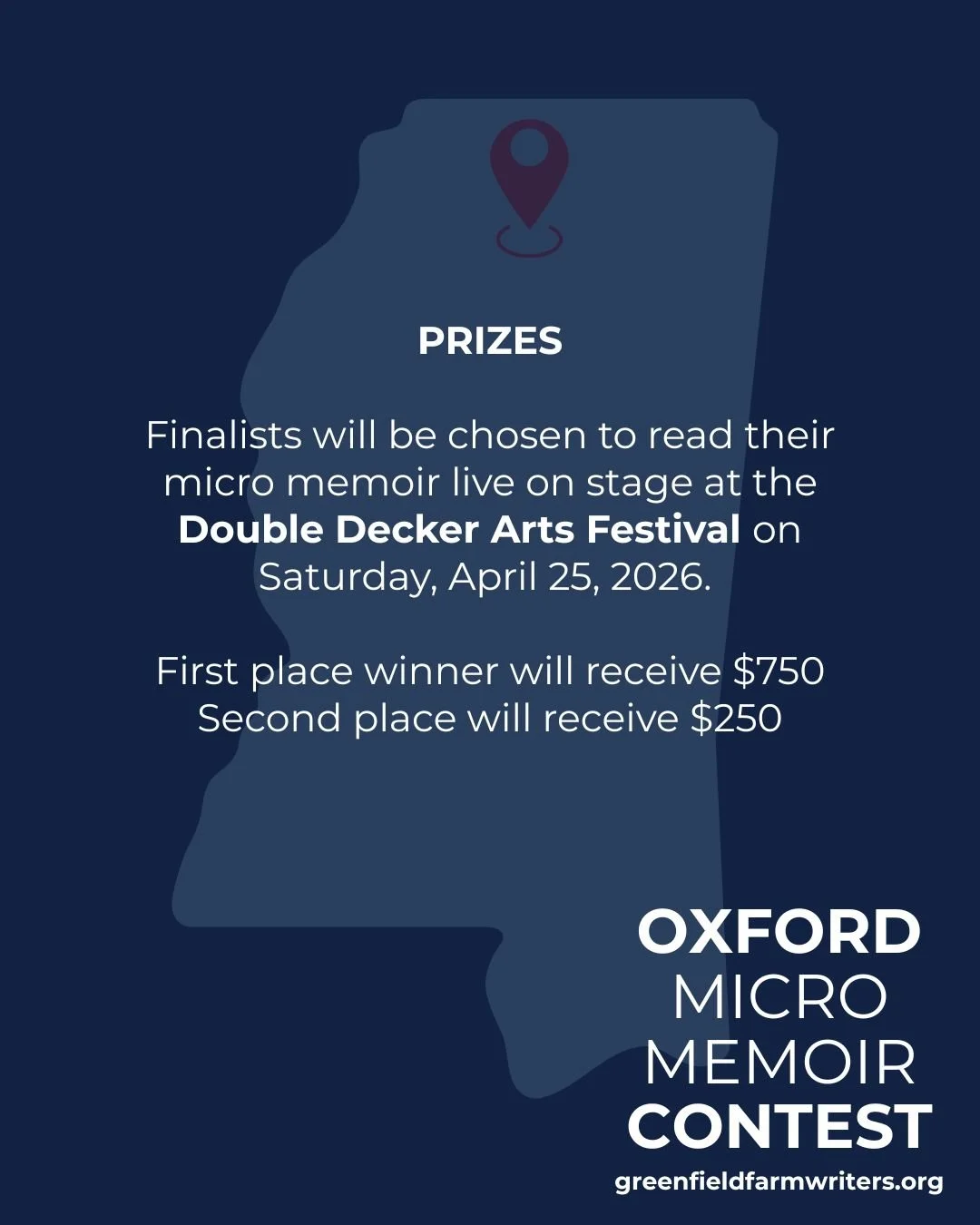 Today is the last day to submit your Oxford micro memoir to the contest! All are invited to submit an entry, and you do not need to live in Oxford to participate. 

The Micro Memoir Project is developed by Greenfield Farm Writers Residency at @olemis