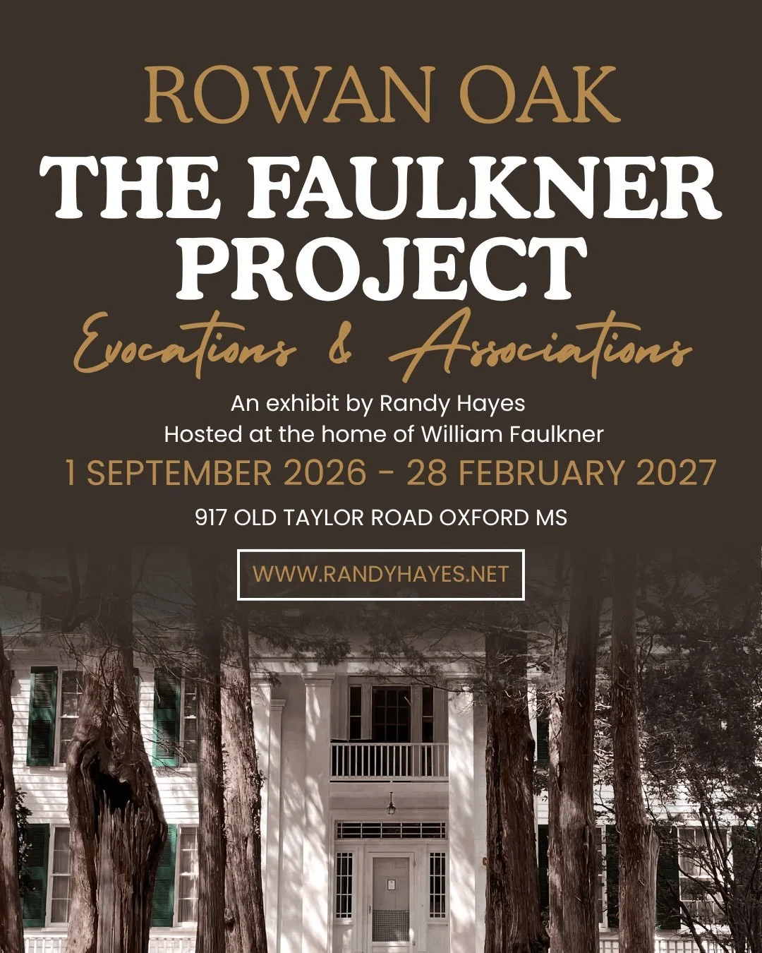 Mississippi Lab invites you to check out Randy Hayes&rsquo; new exhibit. &lsquo;The Faulkner Project,&rsquo; hosted by our friends over at Rowan Oak, is in the Gallery on the second floor. See you there!

- izzy :)