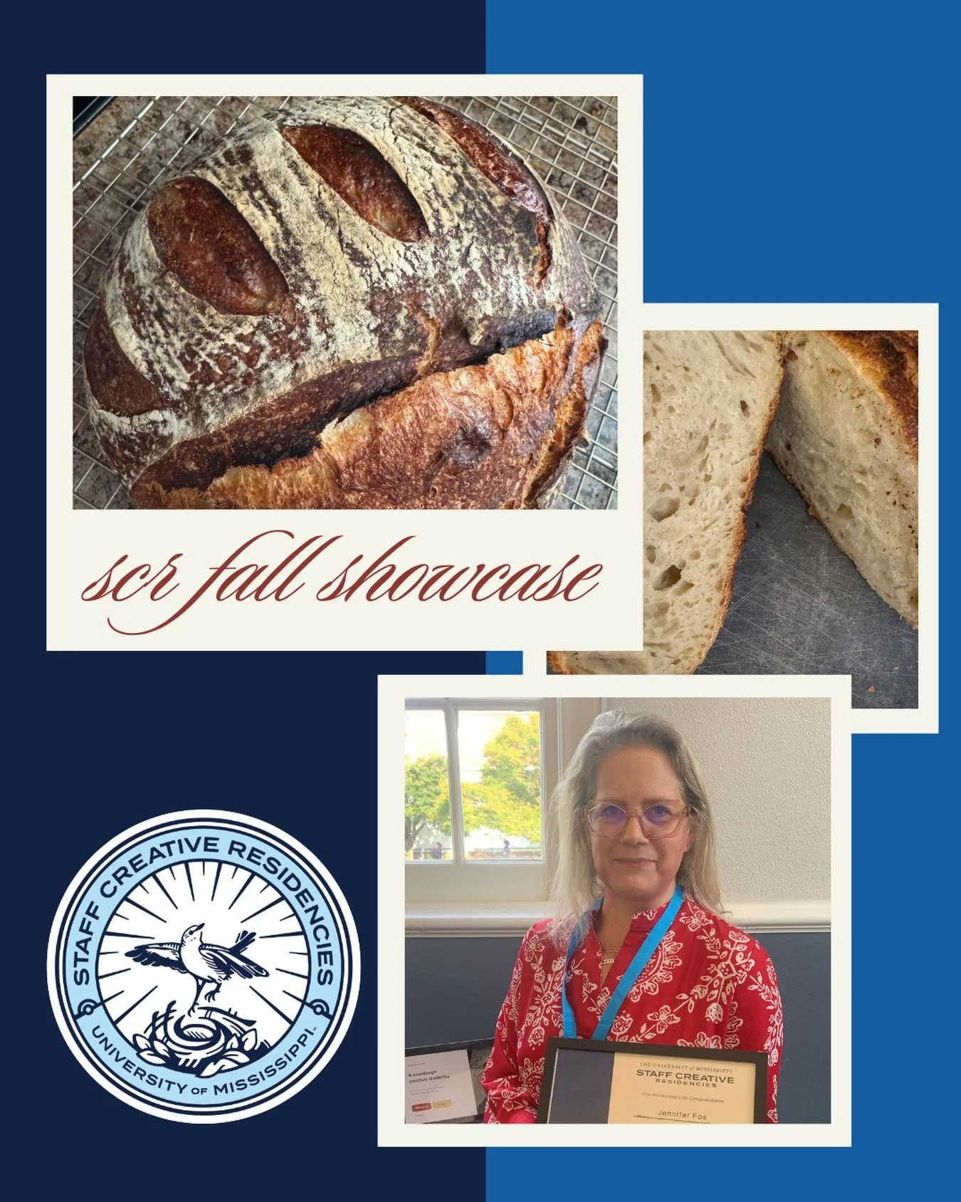 Jennifer Fos is Associate Director in the Center for Student Success First Year Experience (CSSFYE) at the University of Mississippi. Jennifer&rsquo;s residency was focused on developing her skills as a sourdough baker. With the Staff Creative Reside