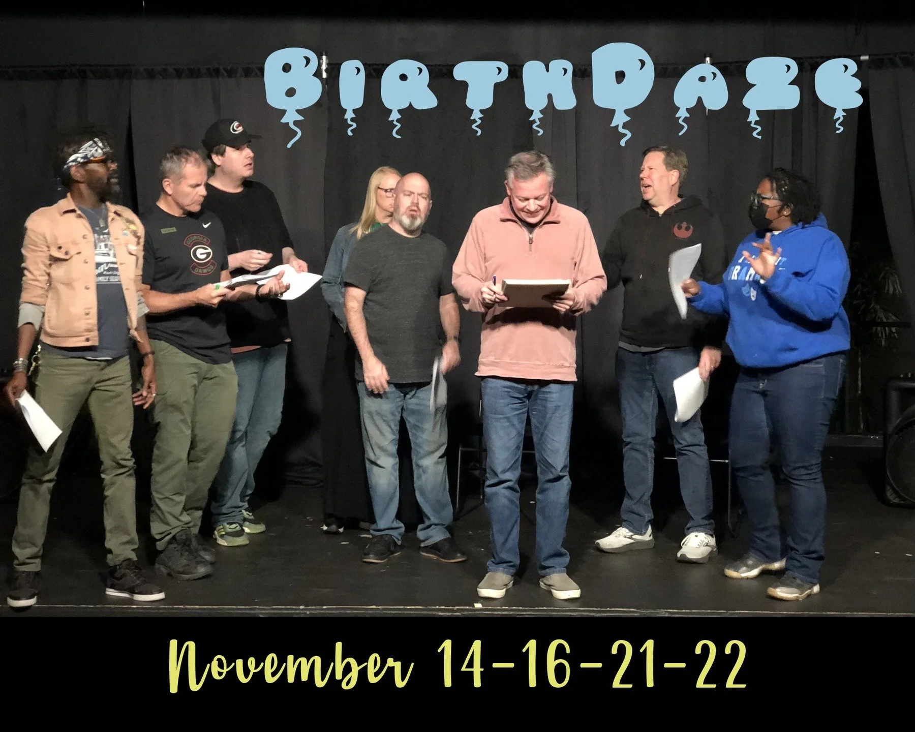 As if we don't have enough going on right now, we started in-person rehearsals last night for our next all-new live show BirthDaze -- a celebration of birth, death, and the dash in between! We open November 14 @limelightatl and run for two weekends i