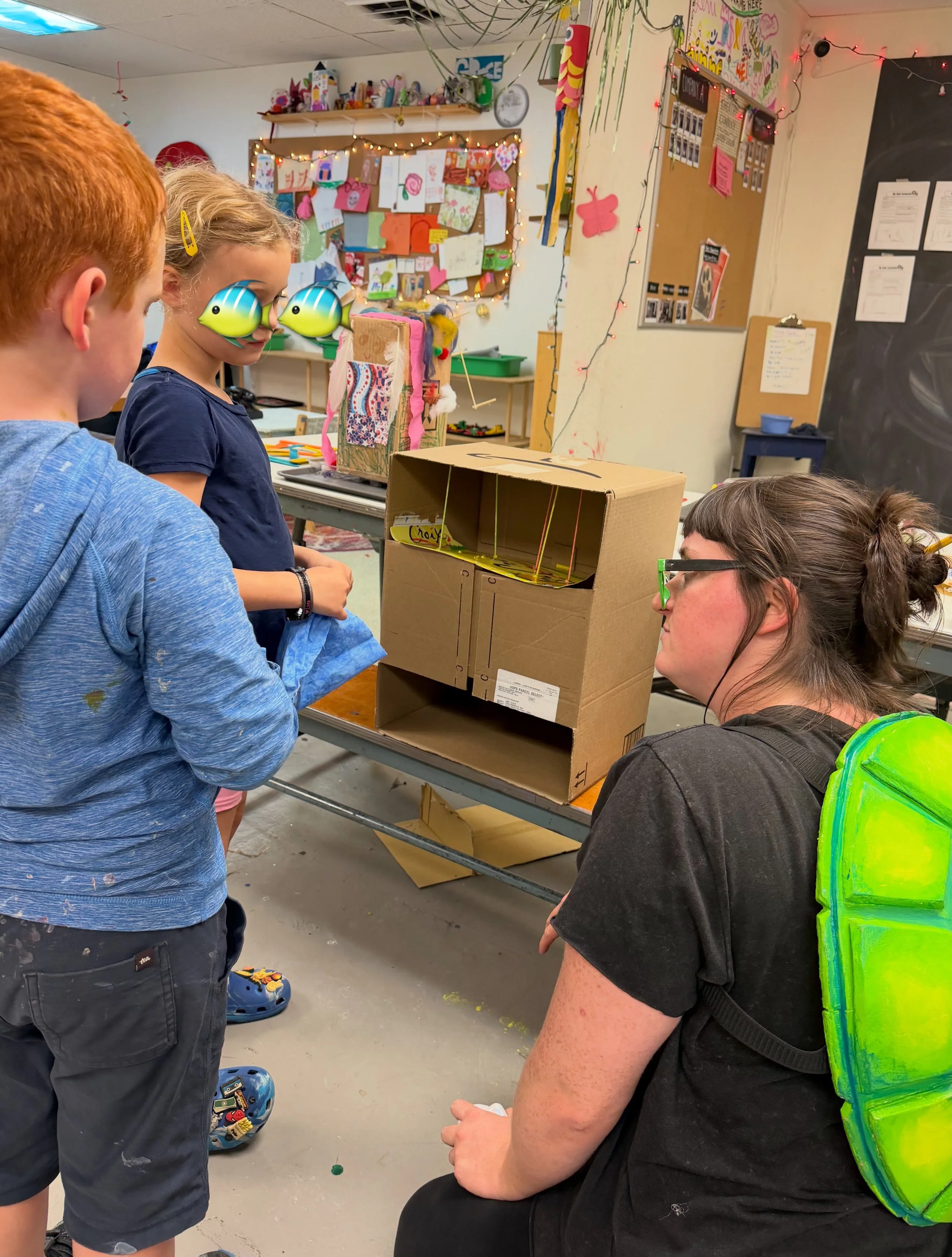 Ah the joys of inventing and investing. We had some savvy and creative kids in turtle tank this week 💚 thanks to Courtney and Meliza for an awesome camp!