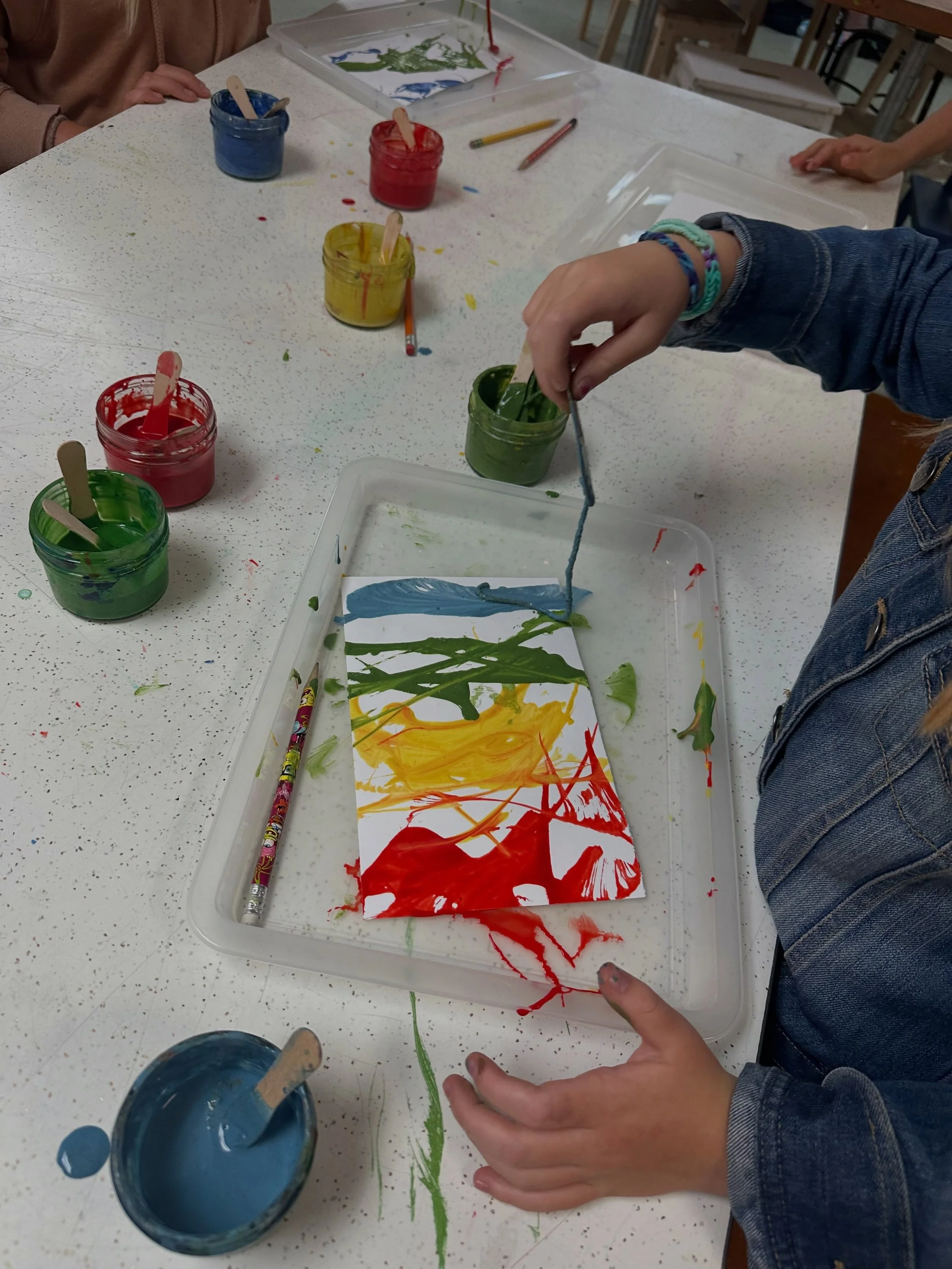 We have space in our Process Painting Camp next week at Fruit Loops! I love seeing the artwork that comes from this camp. It&rsquo;s all about experimentation and play with paint! ❤️ Our camp is August 4-6 from 10-2. You can add on 9-10 and 2-3 if yo