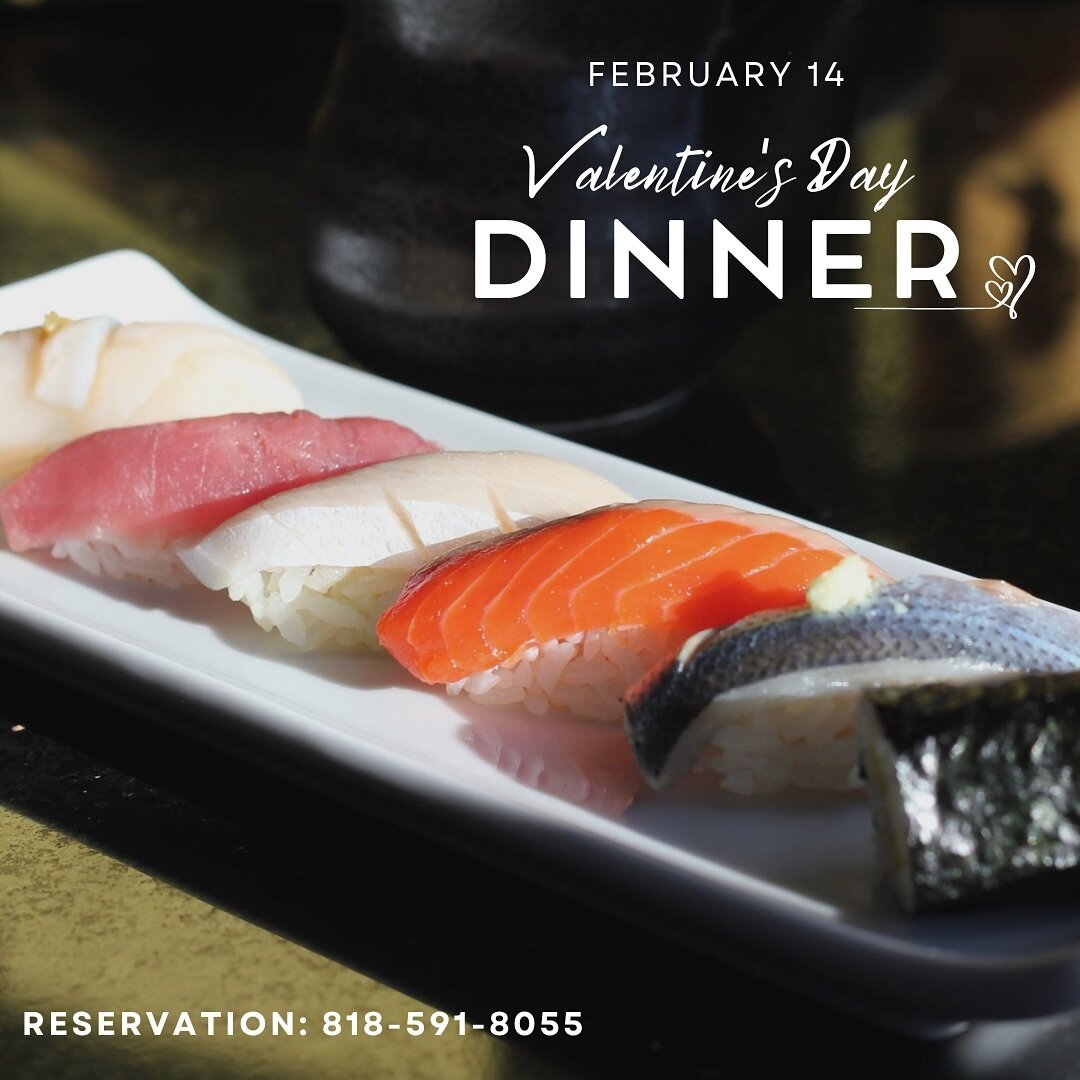 Any plan for your sweetheart this Valentine&rsquo;s day? Show your love with a special dinner at Red Ginger Sushi &amp; Thai. Call us for a reservation 818-591-8055 🌹💕