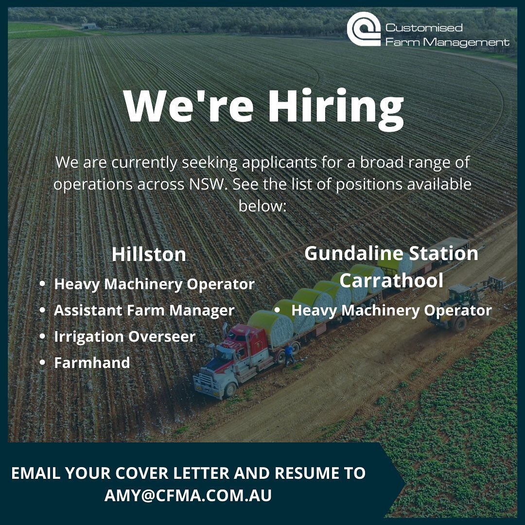 We&rsquo;re hiring!

The CFM team is expanding, and we are looking for willing applicants for a variety of positions across NSW

For more details &amp; job descriptions, head to our websites &lsquo;Careers&rsquo; page - link is in our bio

If you&rsq