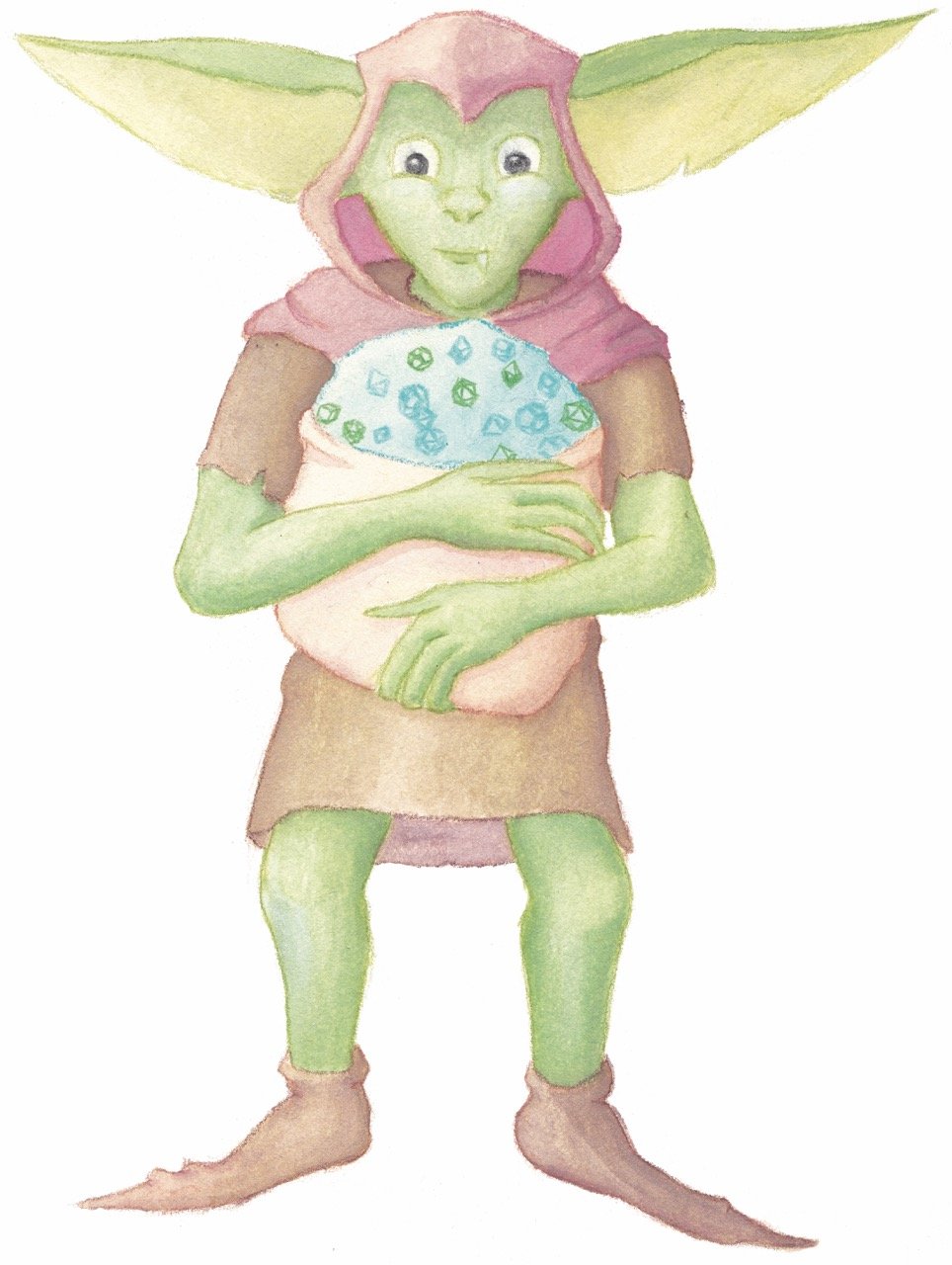 Dice Goblin: Watercolour