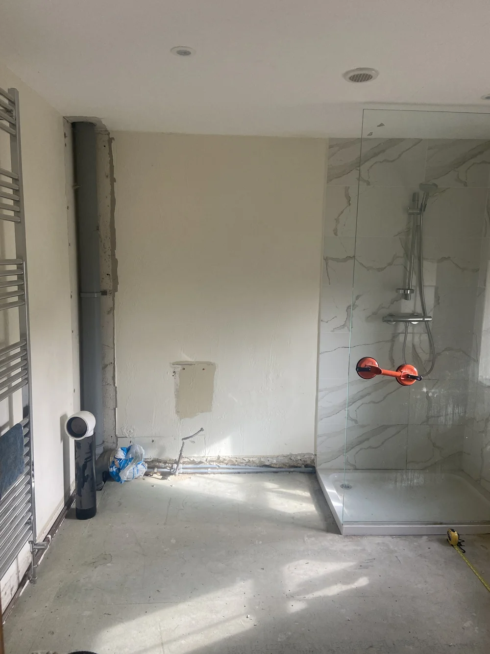 Ripping out the bathroom: WC removed