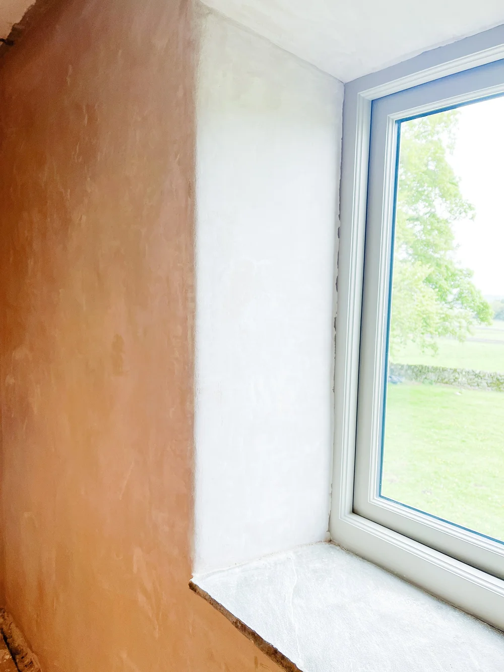 The beading gave a template to follow for the curve.