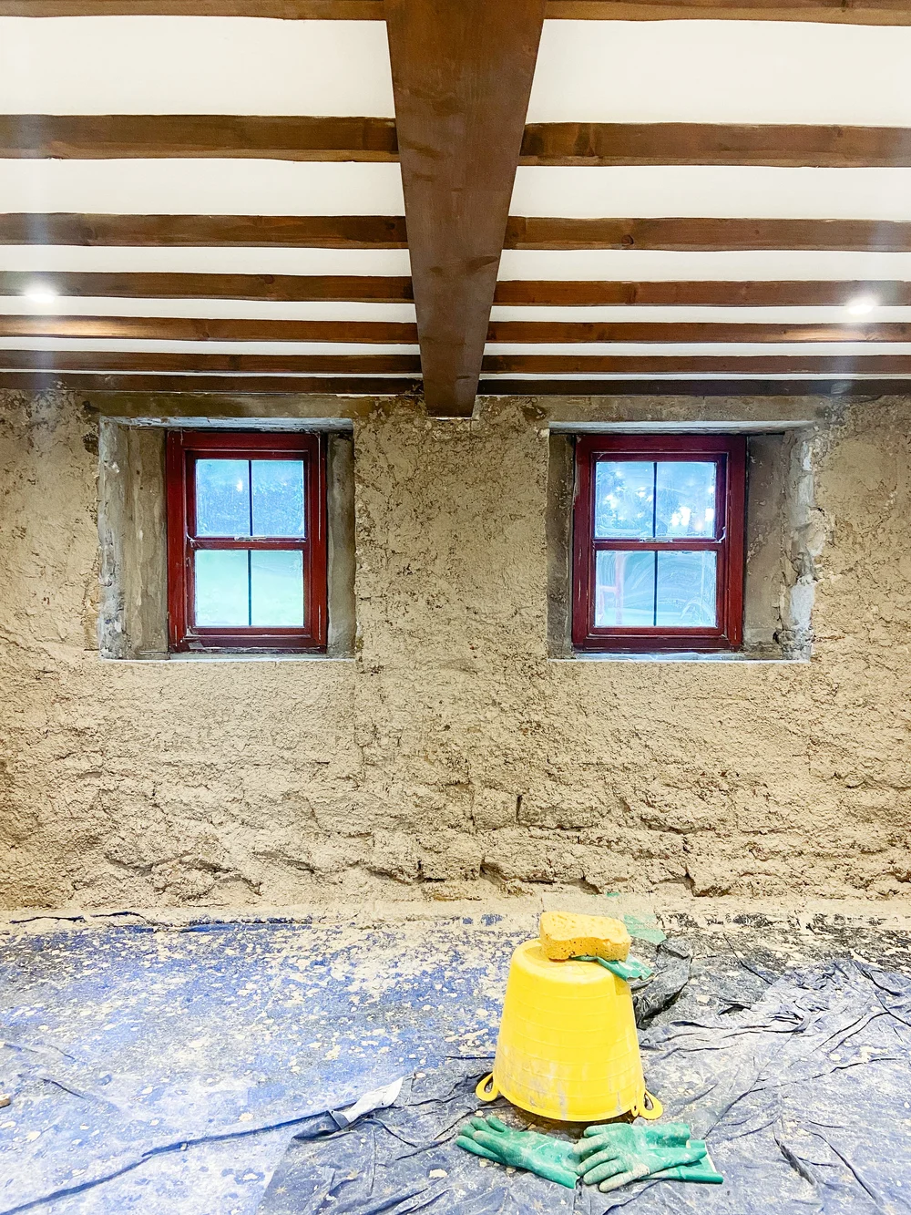 Harling coat applied