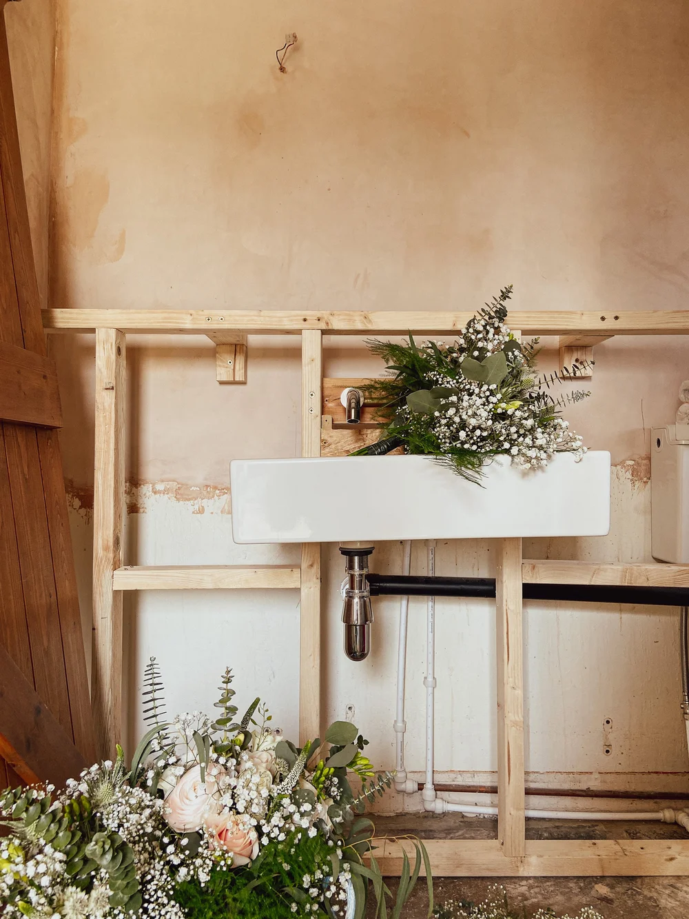 The sink being put to good use!