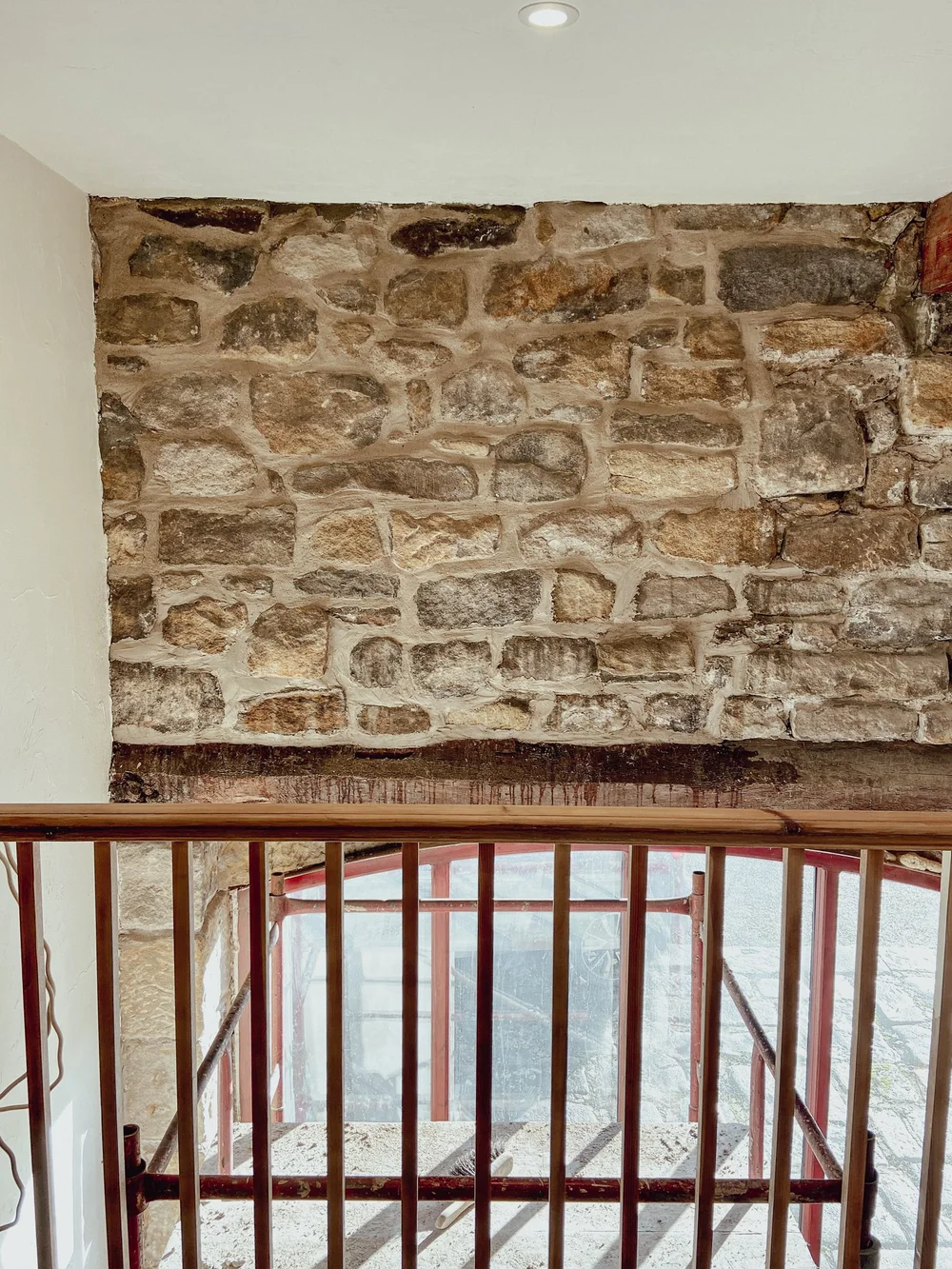 Freshly pointed with lime