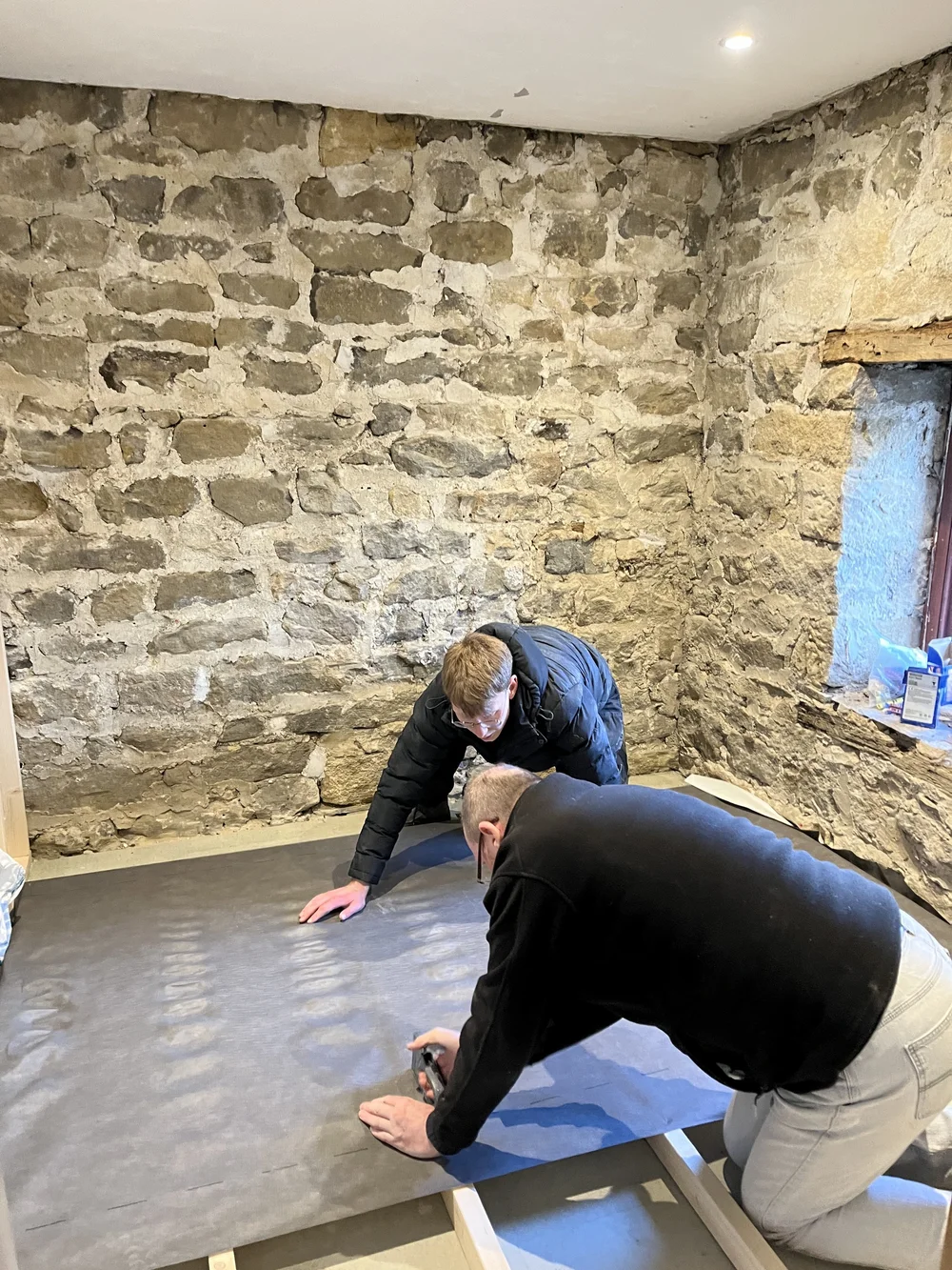 Will &amp; Alan (Will's Dad) building the studs