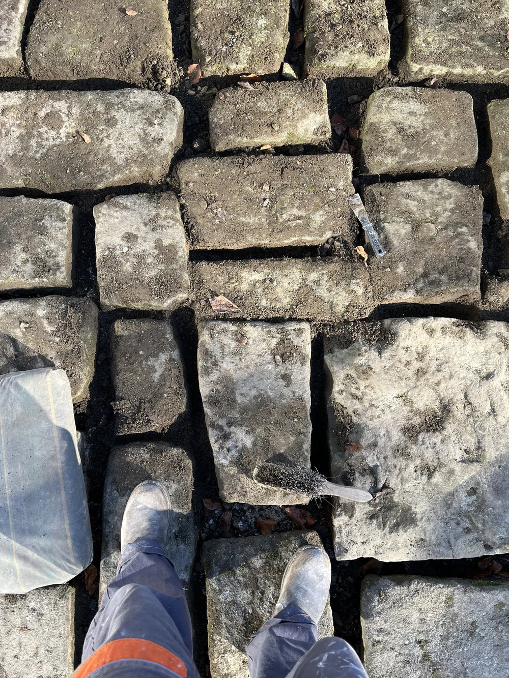 The terrace after raking out