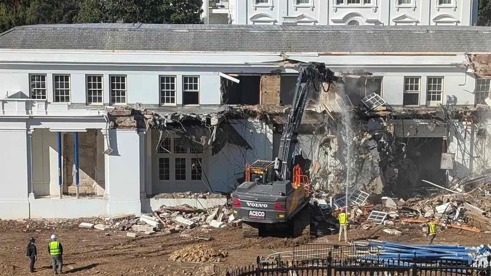 Demolition of the east wing of the white house