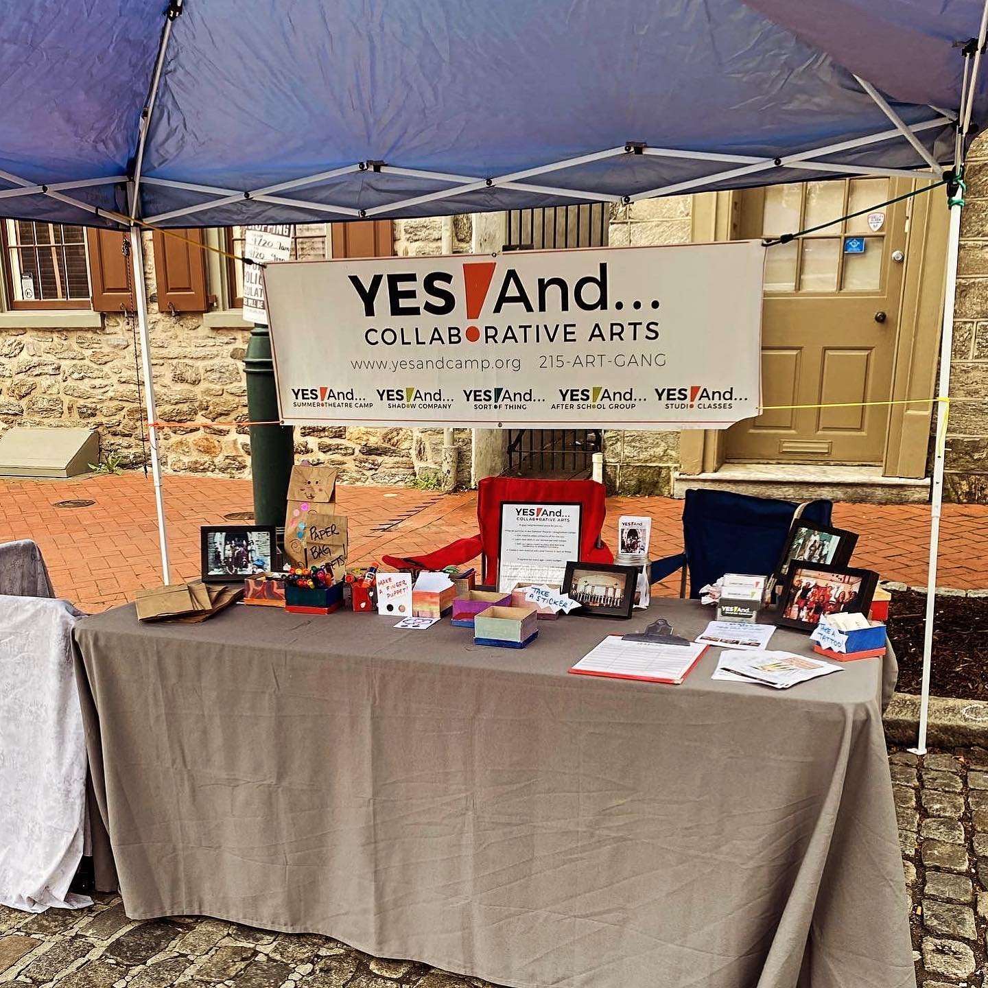 We&rsquo;re hanging out at the Germantown Arts District Festival with @gadphilly!

We are located right across from Market Square-Come say hi and make a puppet! 

#yesand #Germantown #philly #artsdistrict #communityevent #seeyouthere