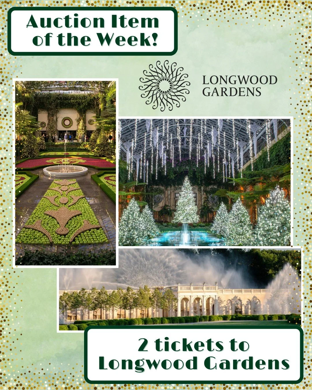 It&rsquo;s finally time for an #AuctionItemoftheWeek! Nothing is better than spending some time with nature and Longwood Gardens makes that really easy! Lucky for you, we&rsquo;ve got two tickets to Longwood Gardens available for bidding at our aucti