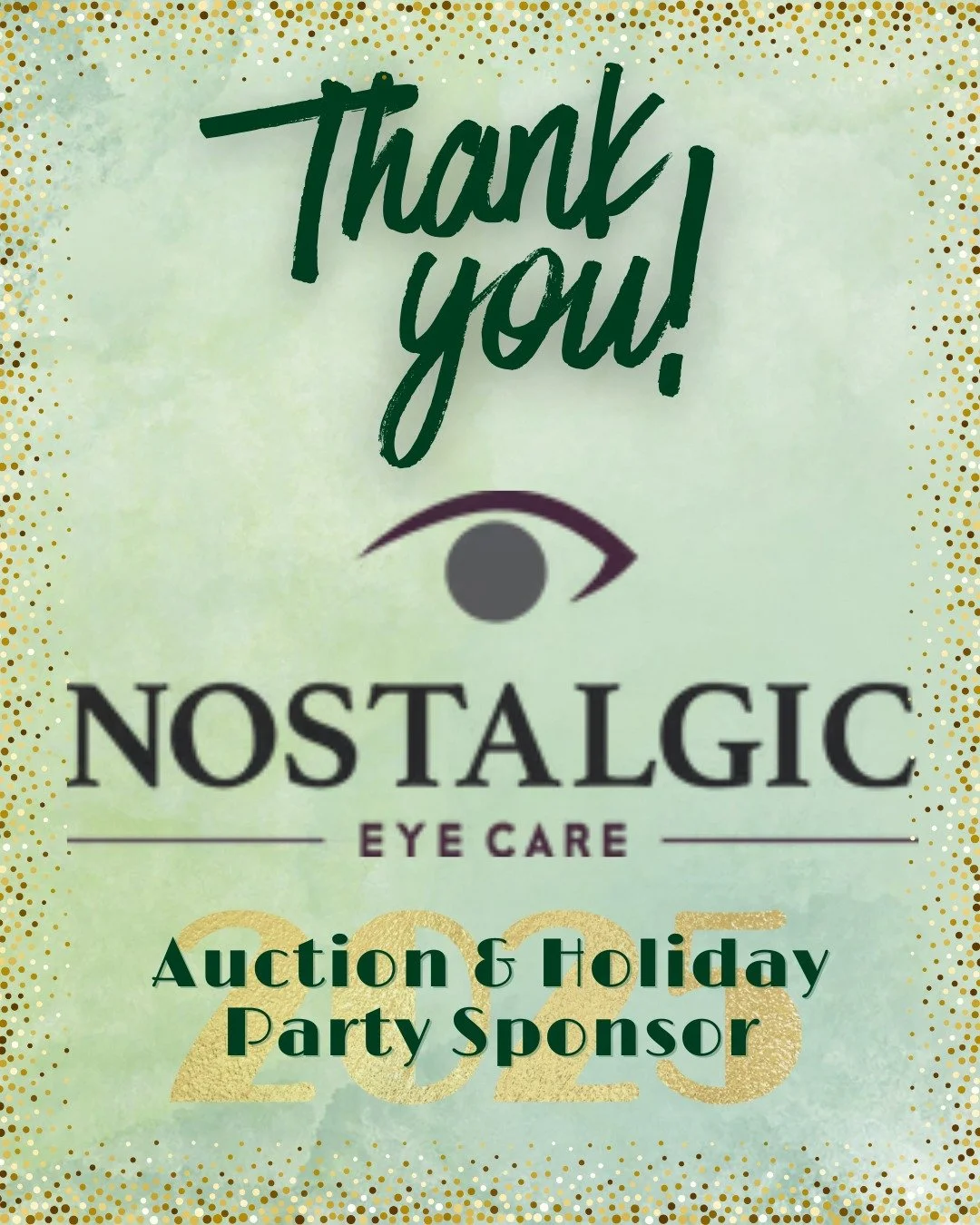Today we're sending a big THANK YOU to our Auction Supporter Sponsor: @nostalgiceyecare! Thank you for supporting our scholarship fund as a sponsor for the 2025 Auction + Holiday Party!

Do you have or know of a business that would like to sponsor ou