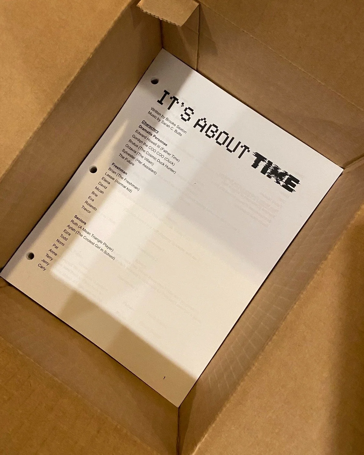 Scripts are here and we are ready to get this thing going! 

Follow along on our journey through &quot;It's About Time&quot; happening February 19 - 22, 2026!

#yesand #wsot #musicaltheatre #itsabouttime #timeloops #offwego