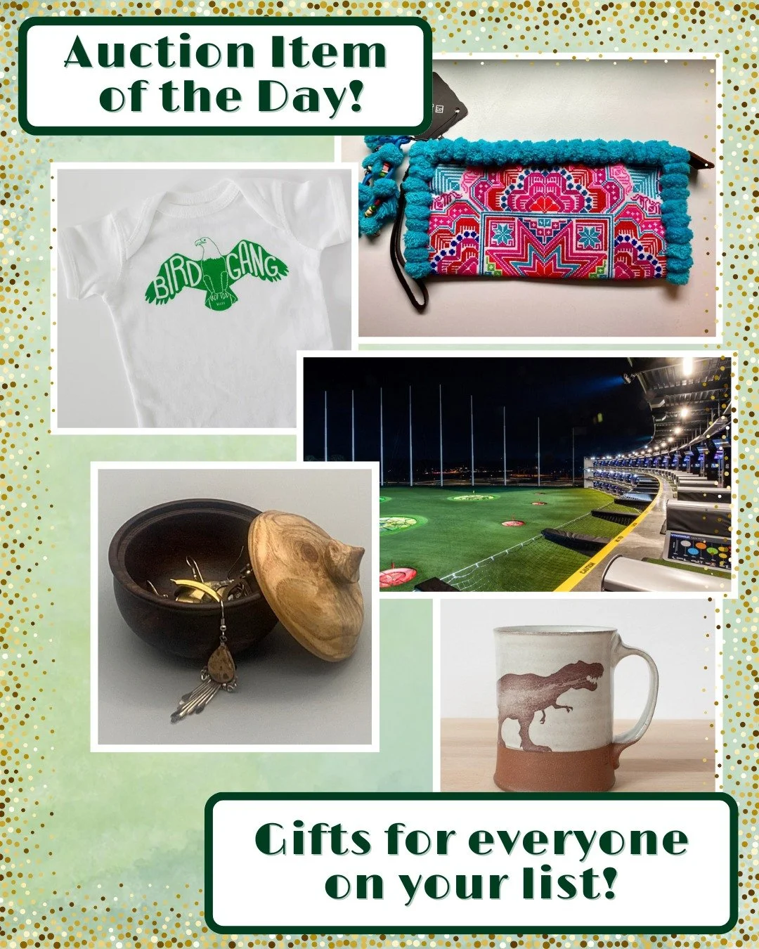 We've added a bunch of new items to our Auction like these #AuctionItemoftheDay, Gifts for Everyone! 
From hostess baskets, to handmade items, jewelry, and more - there's sure to be something here for you to gift to someone special! We're still addin